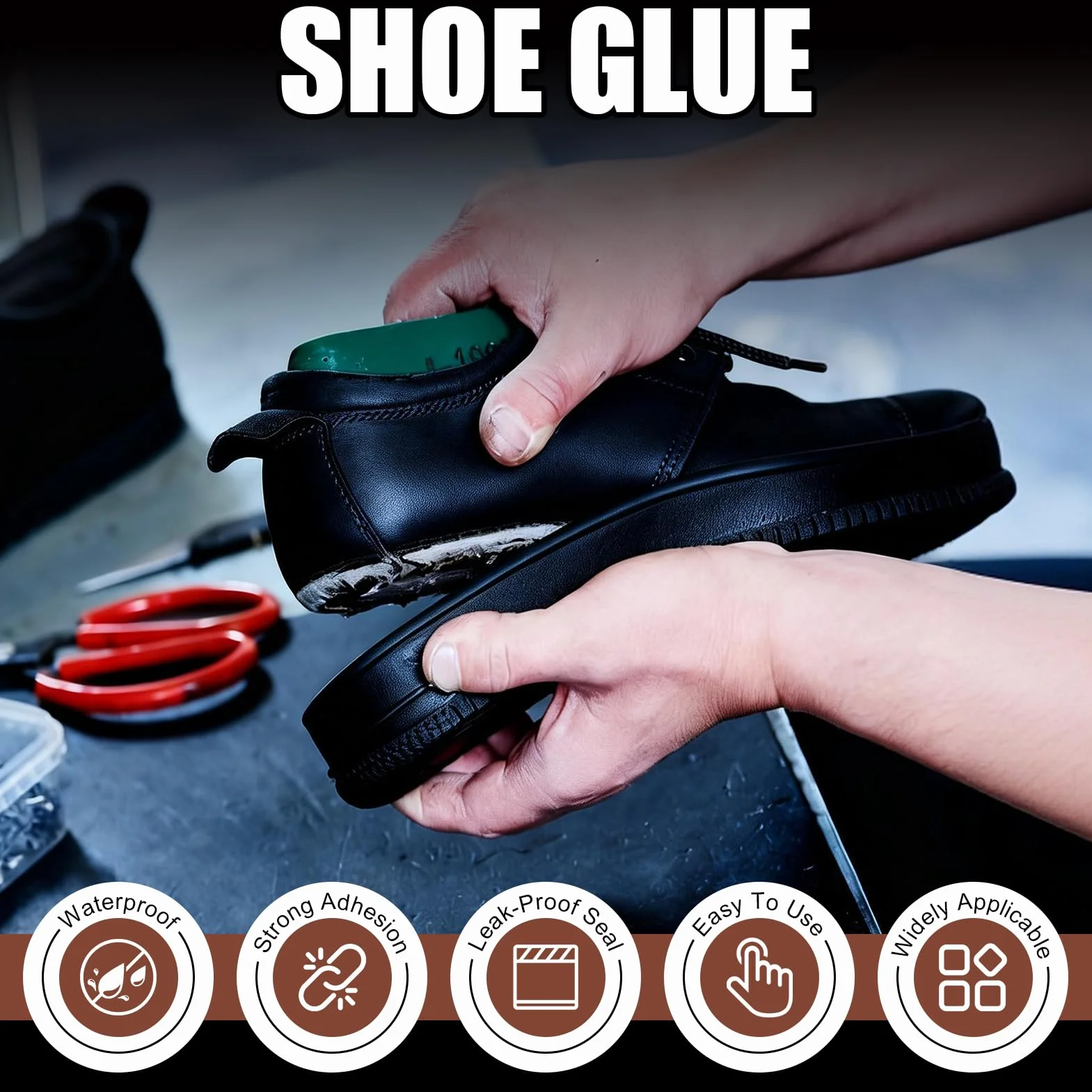 170g Colla per Scarpe Professionale, Colla Scarpe, Colla perScarpe, Altamente Flessibile, Impermeabile, Resistente All'usura, Adatto per Riparare Tacchi Alti, Scarpe da Ginnastica, Stivali