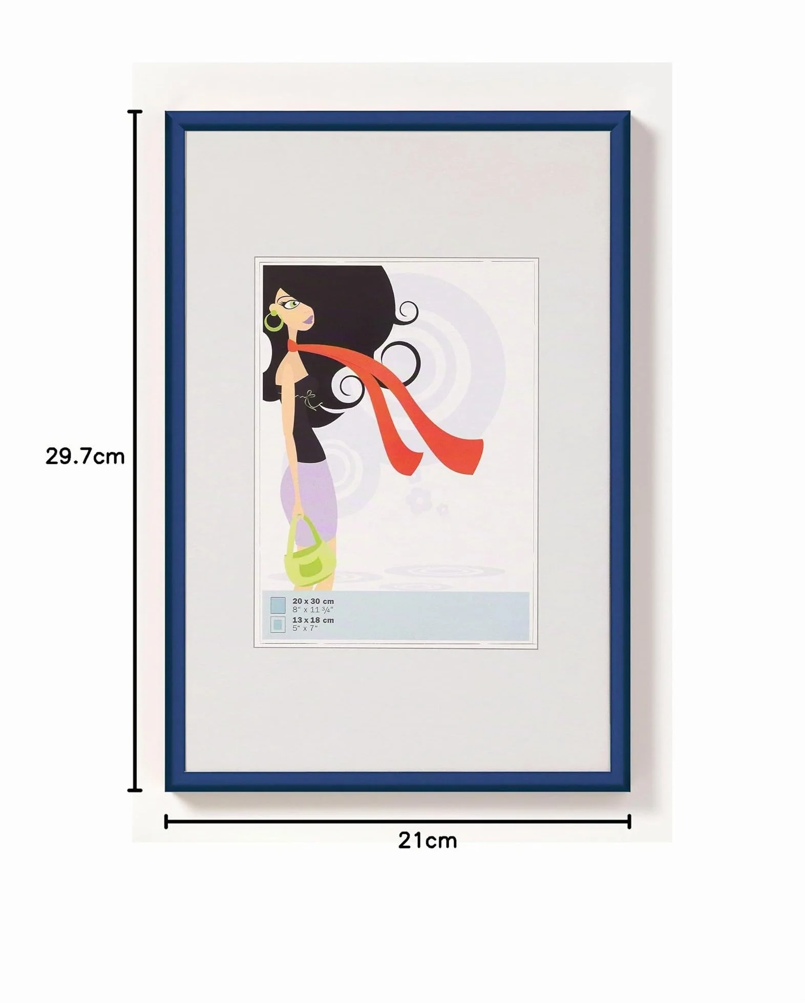 Walther Design KV130L Cornice Blu 21 x 29,7 cm DIN A4 Plastica
