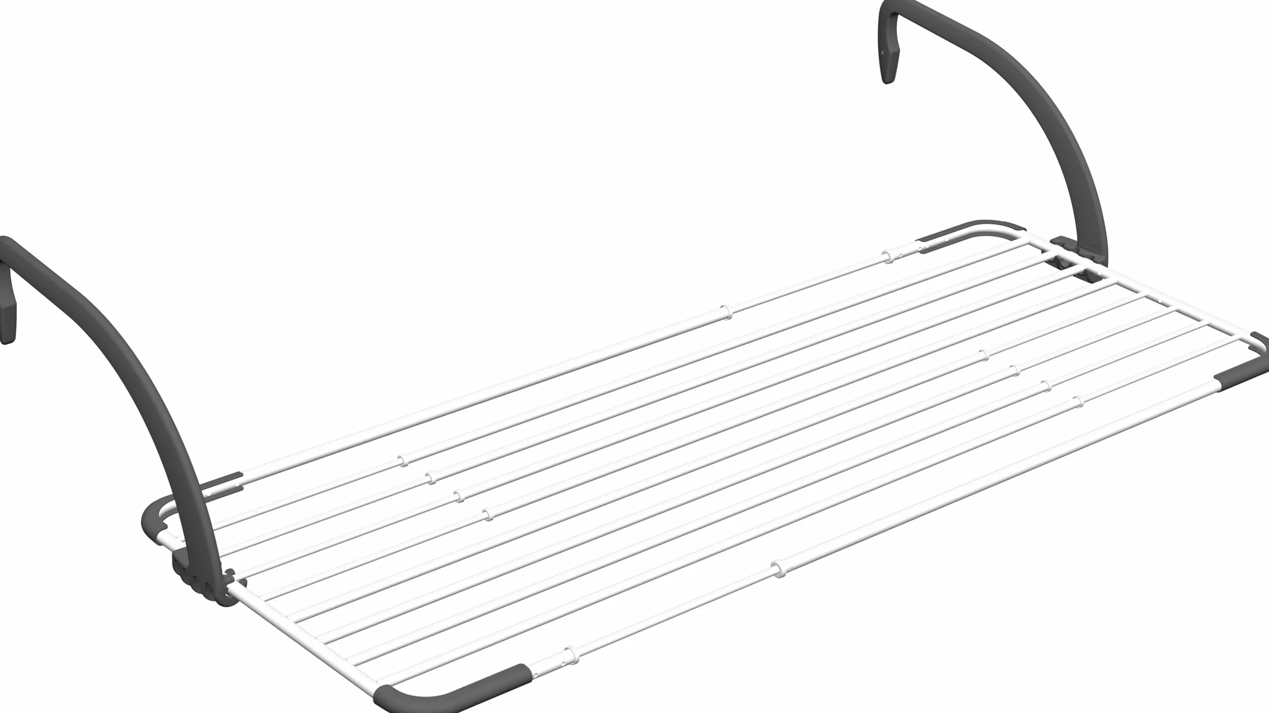 Vileda Brezza Extend Stendibiancheria Estensibile In Acciaio E Resina, Da Balcone, Spazio Stenditura 20 mt, 188 x 55 x 30 cm