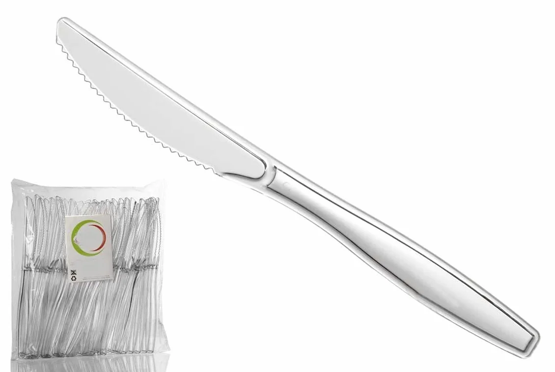 Gicos Set 50 pz coltelli monouso riutilizzabili Cucina 17 cm