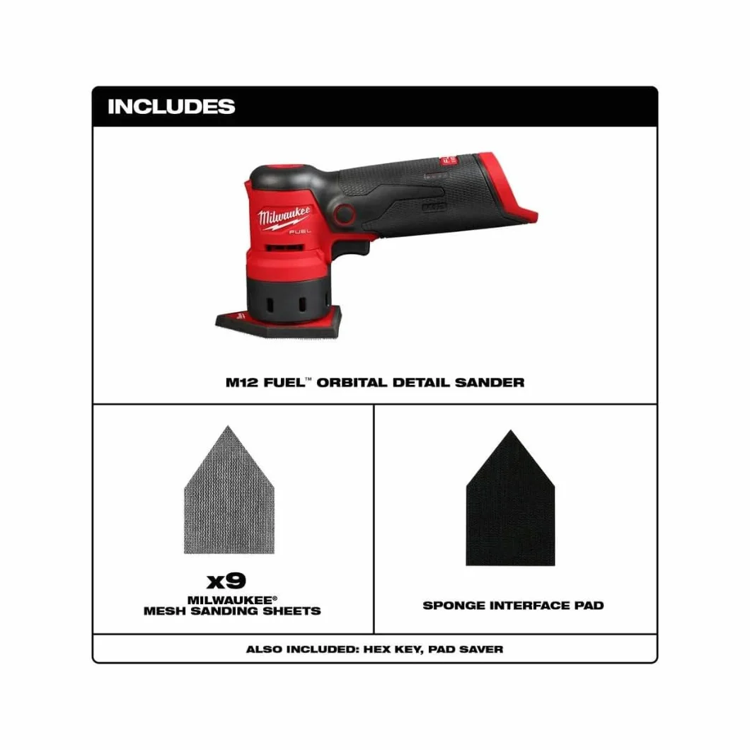 Milwaukee 2531-20 Levigatrice orbitale Senza spazzole 12V