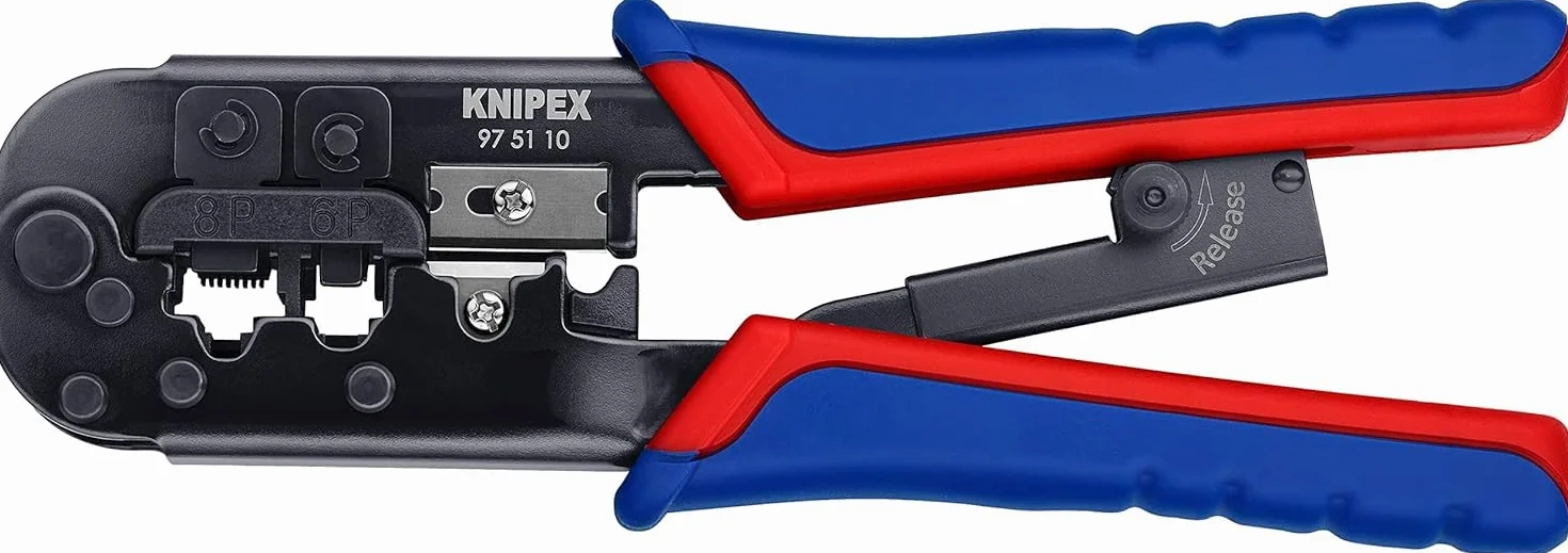 KNIPEX Pinza per connettori modulari tipo Western in blister con impugnature multicomponente 190 mm, 97 51 10 SB