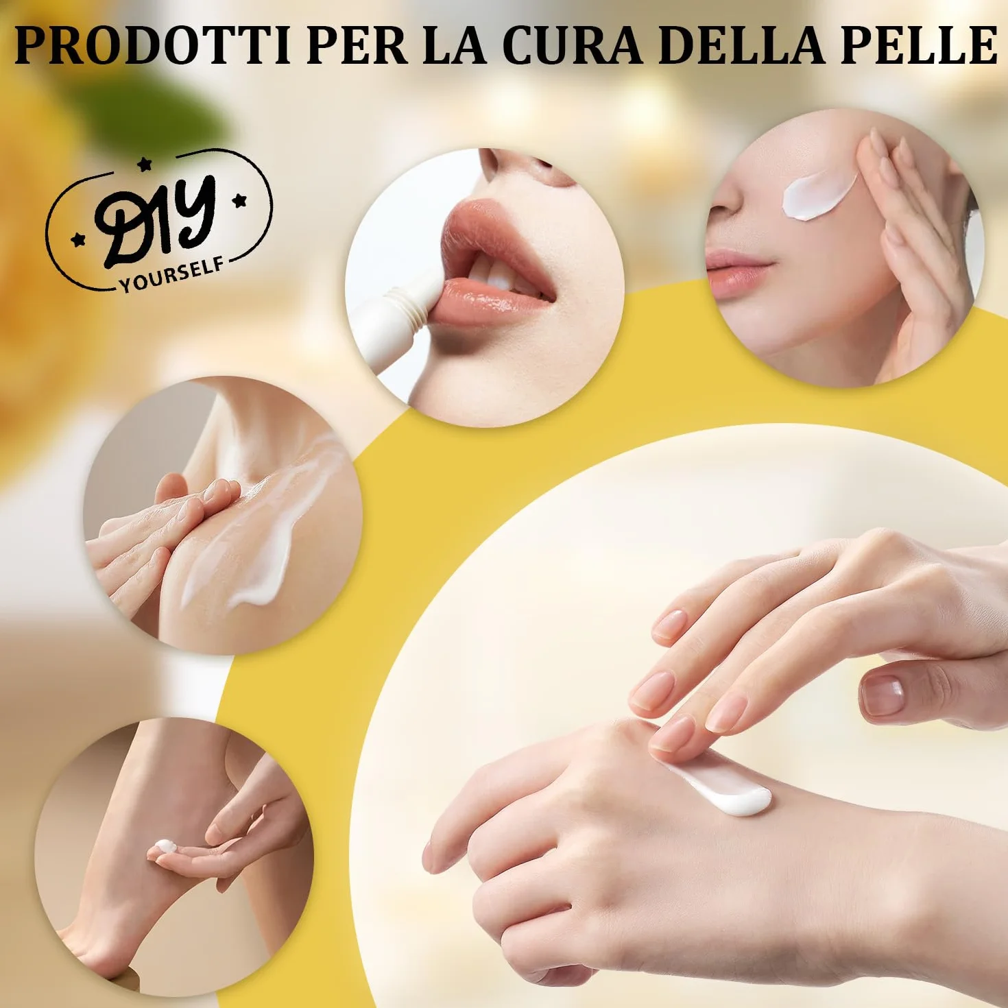 Cera D'api Gialla Biologica 200G, Cera D'api Gialla Pura e Naturale al 100% per La Cura Della Pelle Fai Da Te, Balsamo per Labbra, Smalto, Lozione, Sapone e Accessori per La Fabbricazione di Candele