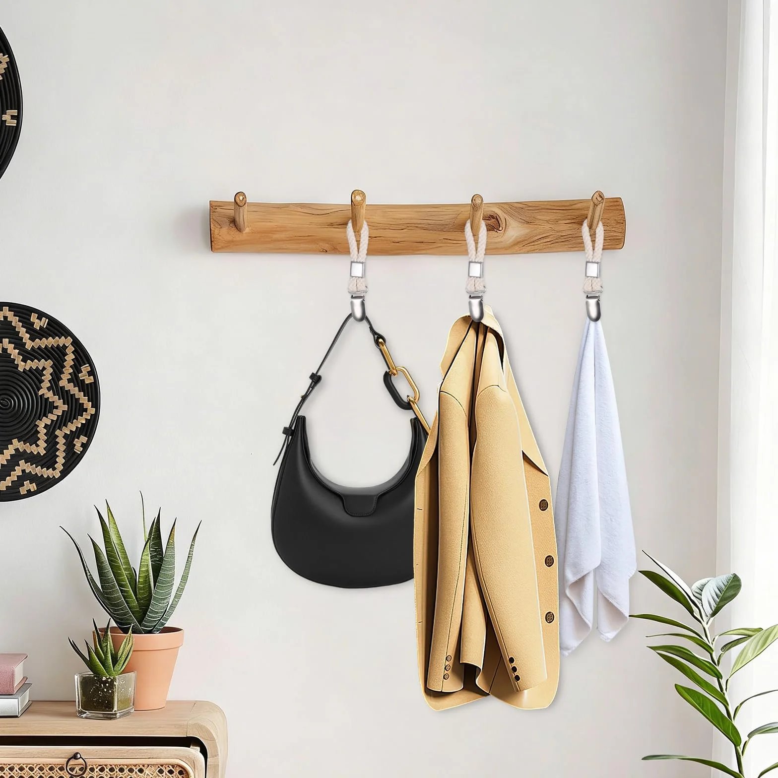 Ganci Appendi Asciugamani Bagno, Clip Asciugamani da Appendere, 9 Pezzi
