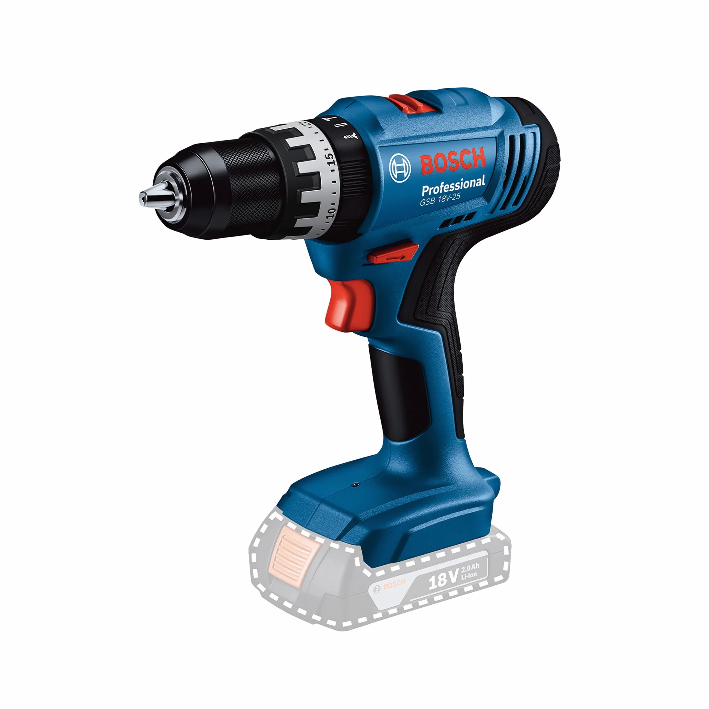 Bosch Professional 18V System Trapano-avvitatore con percussione a batteria GSB 18V-25 (Ø vite max. 10 mm)