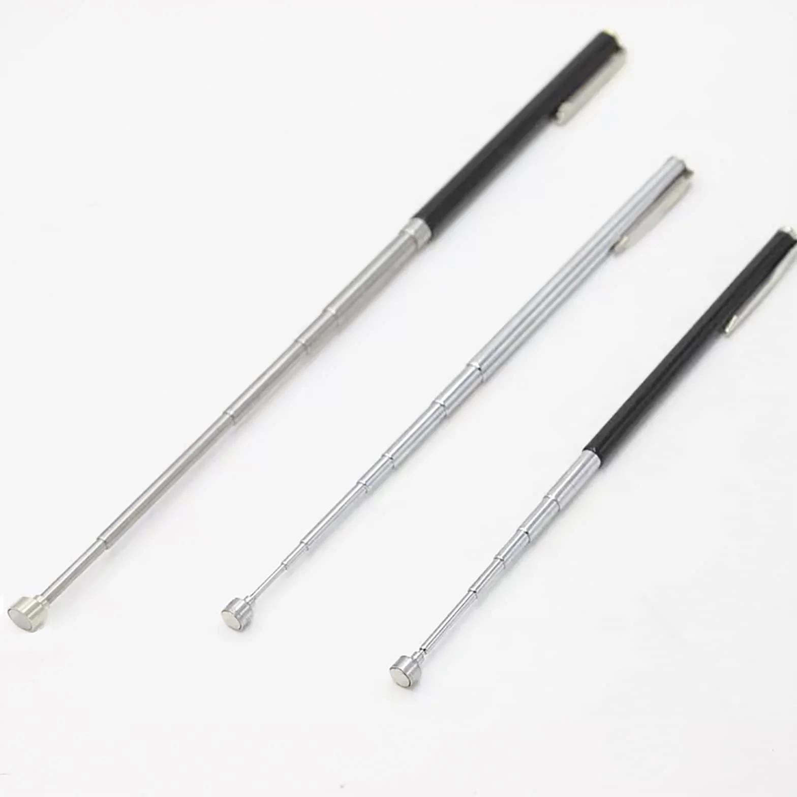 4 Pezzi Penna Magnetica Telescopica,Asta Telescopica Portatile e Magnetica,Allungabile Fino a 65,5 cm,Strumento di Raccolta Magnetico in Acciaio inox per Trovare Chiavi,Monete,Viti