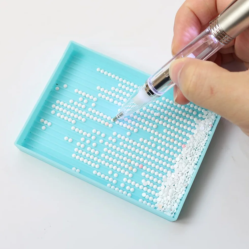 2 Pezzi Penna Diamond Painting Penna per Diamond Painting Fai da Te Penna per Pittura a Diamante Penna Punta con Luce Strumenti per Pittura Diamante per Bricolage Artigianale