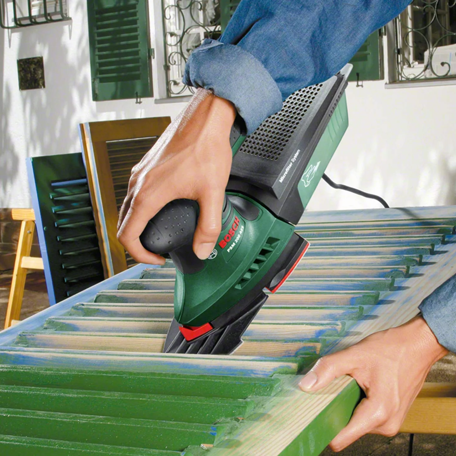 Bosch PSM 200 AES Levigatrice palmare 200 W SystemBox M