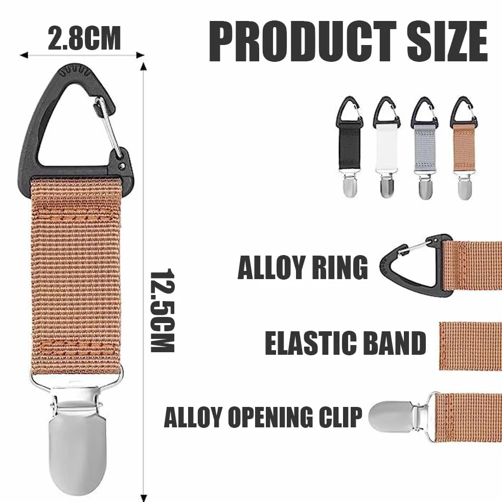 Clip per sciarpa e cappello multifunzionale, organizzatore di cappelli portatile per esterni, clip per zaino