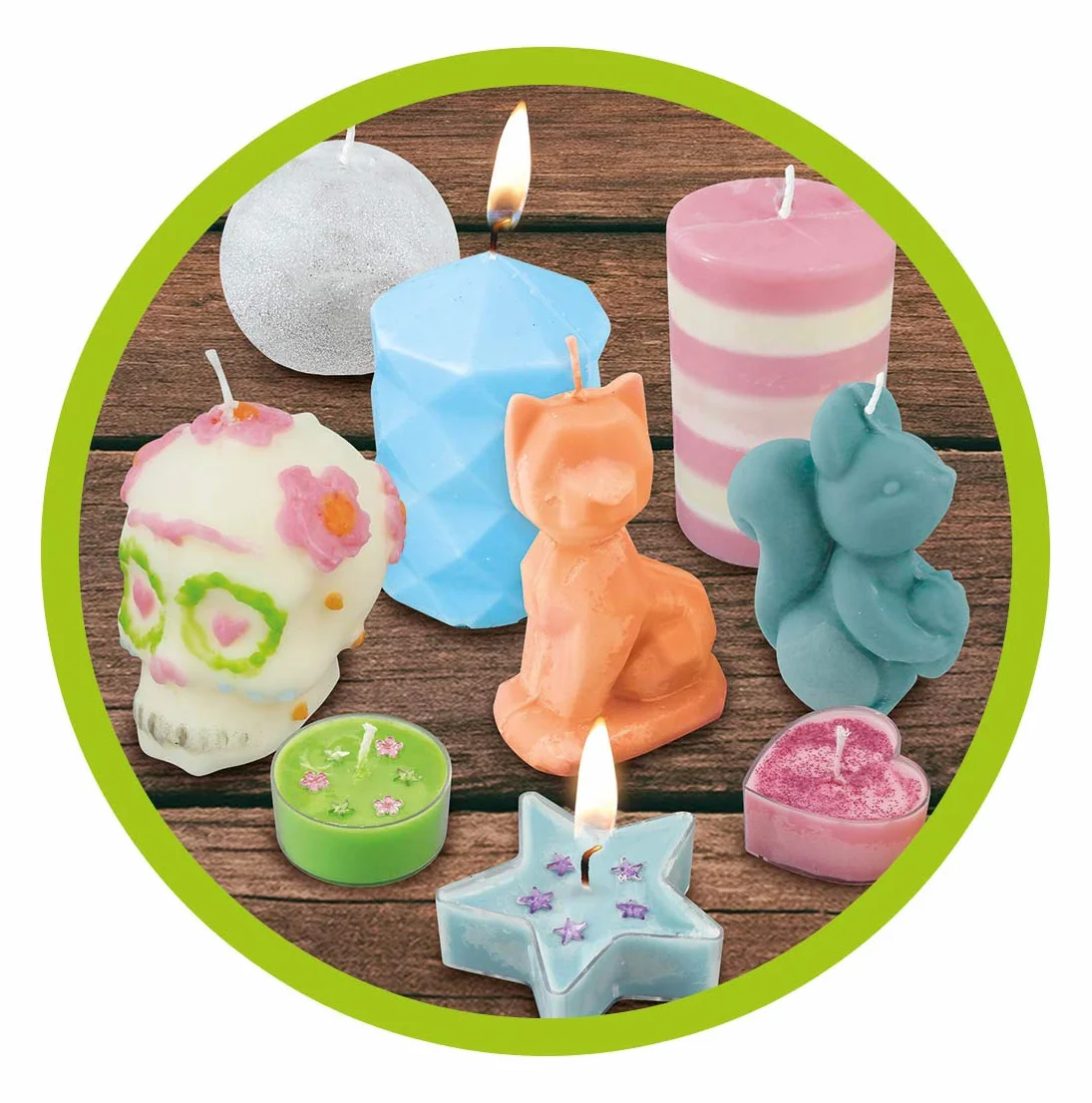 BUKI 5420 - Candele professionali da studio, multicolore
