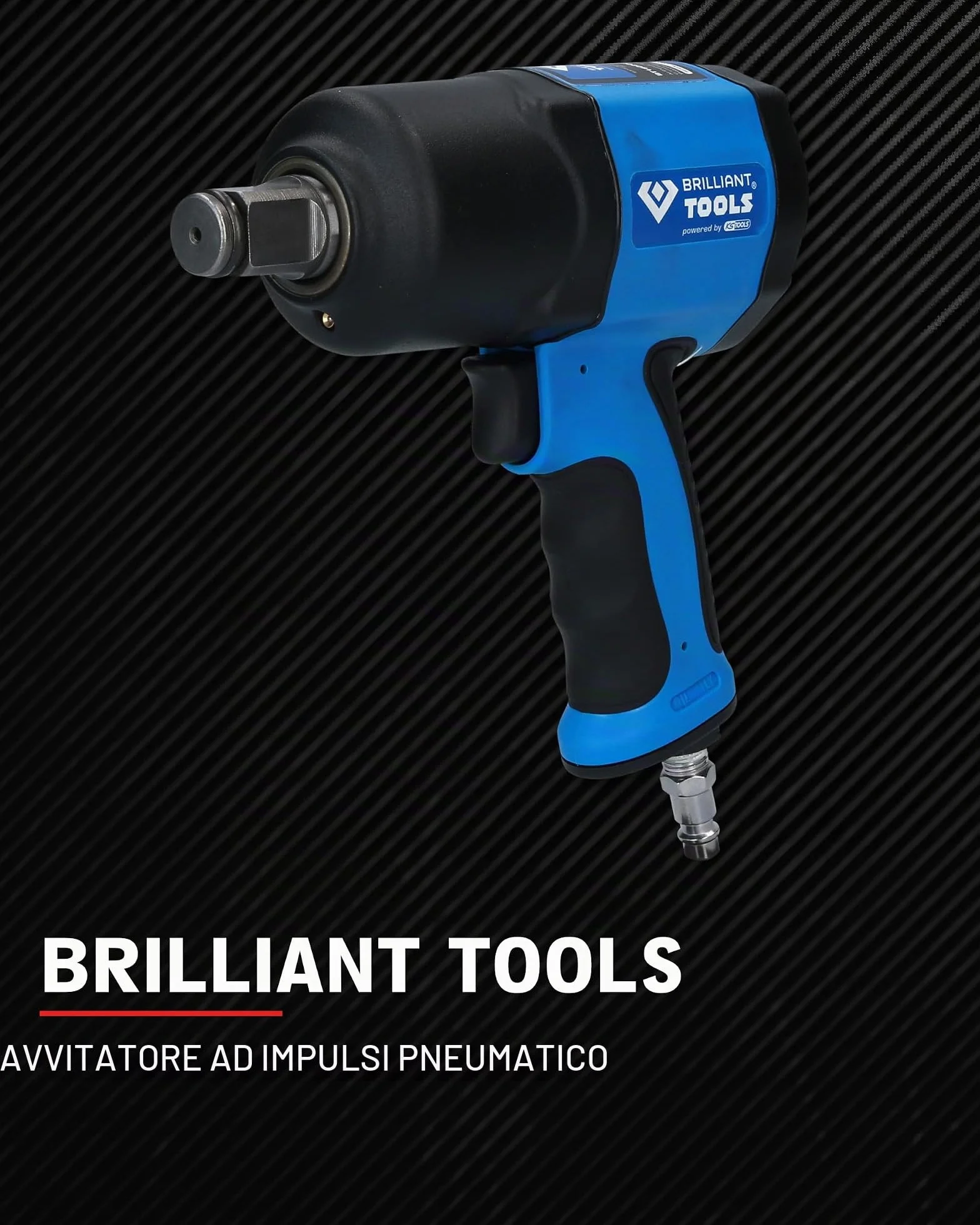 BRILLIANT TOOLS BT160200 3/4" Avvitatore ad impulsi ad aria compressa, 1.800 Nm