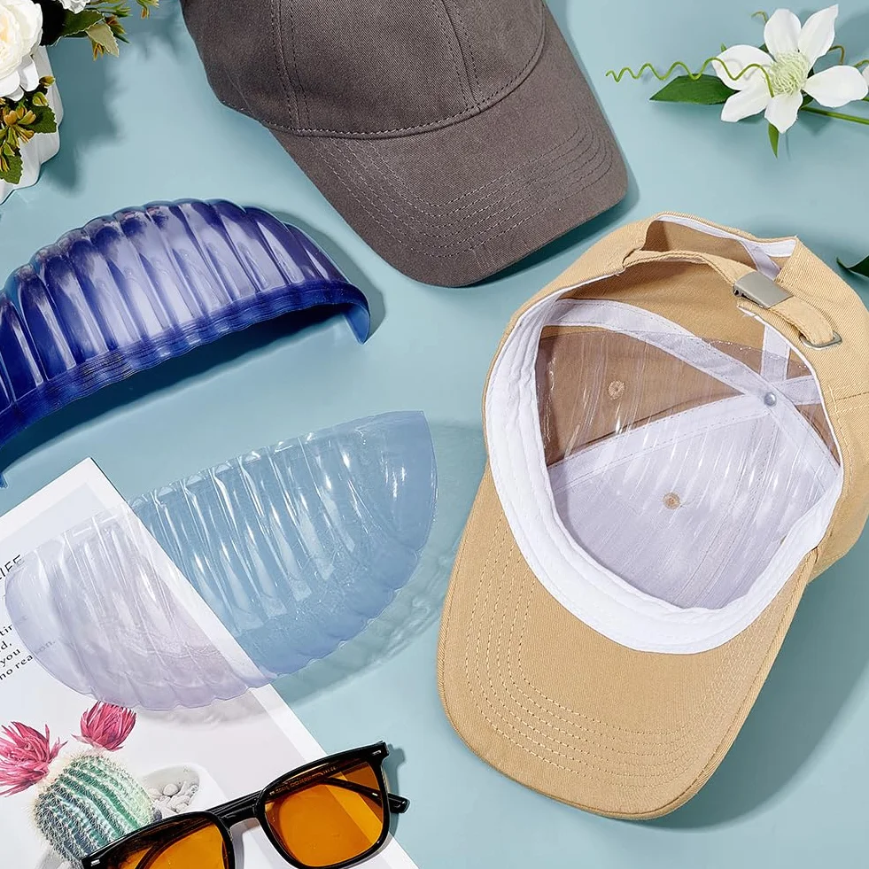 FINGERINSPIRE 24 supporti per cappelli, in plastica trasparente, per cappelli da baseball, protezione interna, per cappelli da baseball, trasparente, M