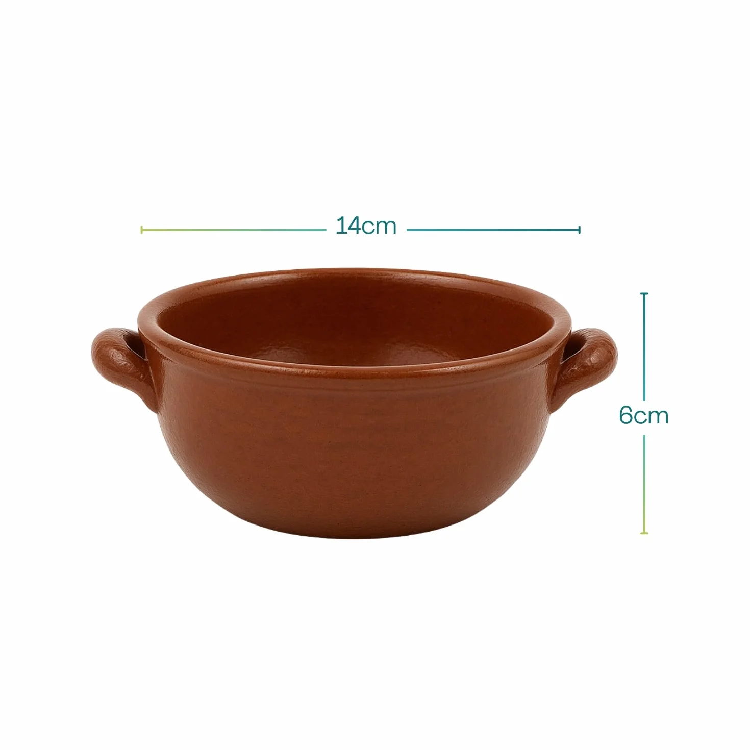 Virsus 6 Tegamini Coccio Monoporzione Terracotta Ciotole 14x6 cm Forno Pasta al Forno Made in Italy