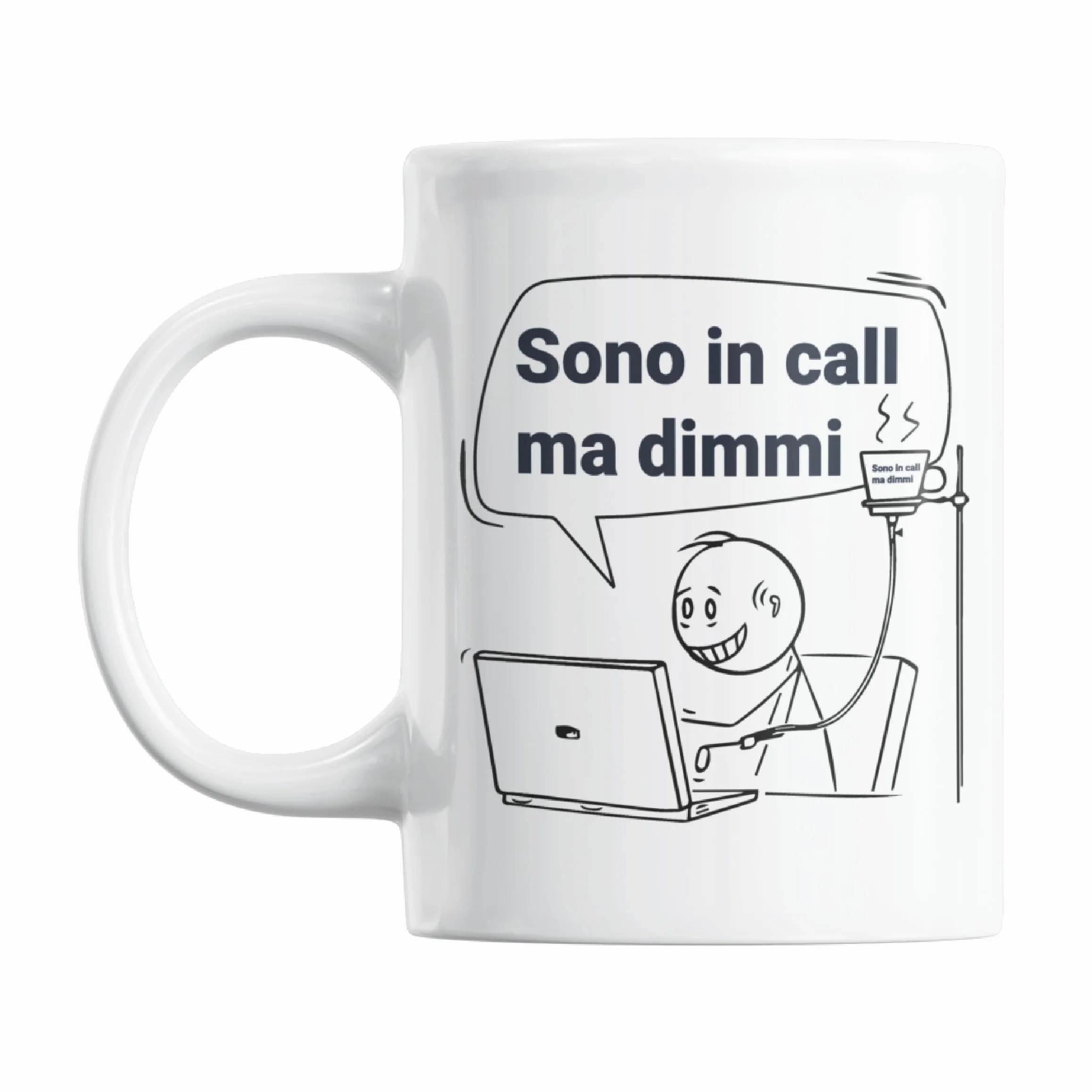Gesar Tazza Divertente da Ufficio "Sono in Call ma Dimmi" - Idee Regali Originali per Uomo e Donna