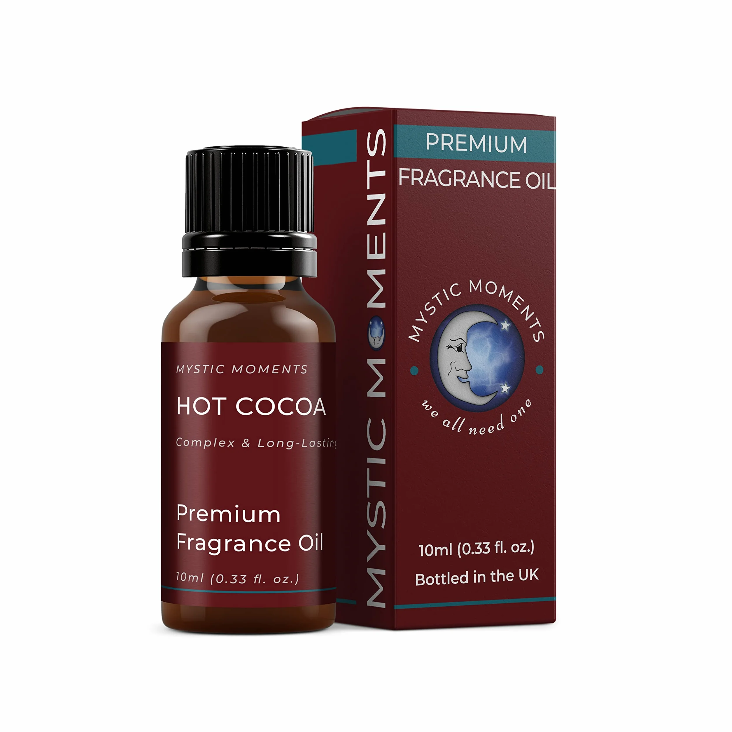 Mystic Moments | Olio di fragranza di cacao caldo - 10 ml - perfetto per saponi, candele, bombe da bagno, bruciatori di olio, diffusori e articoli per la cura della pelle e dei capelli