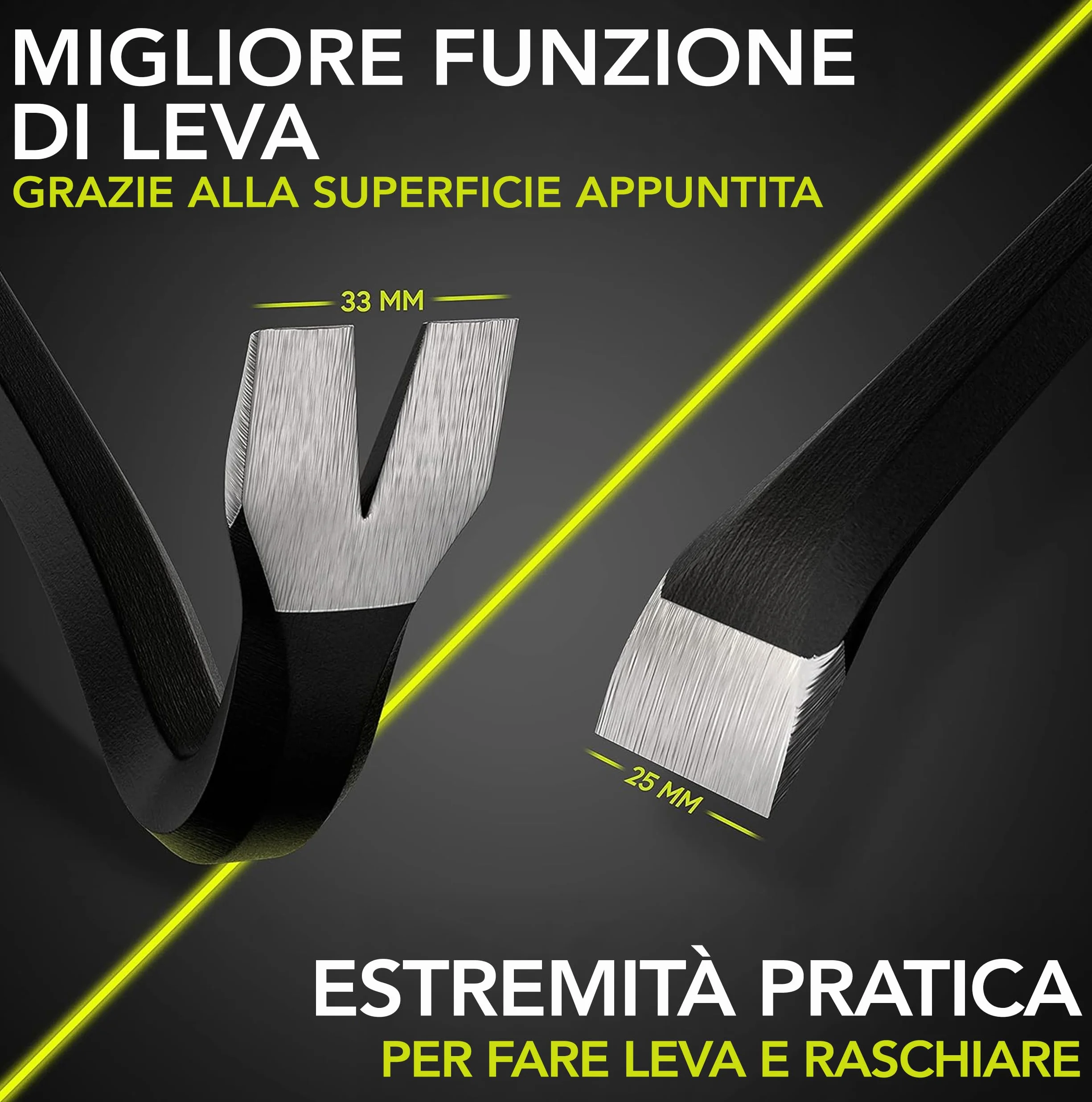 Piede di porco Premium | 800 x 18 mm acciaio speciale | palanchino, barra di porco, barra di porco, Levachiodi, Ferro a leva, Giapponese leva di forza curva, Barra di trazione, Barra per pry