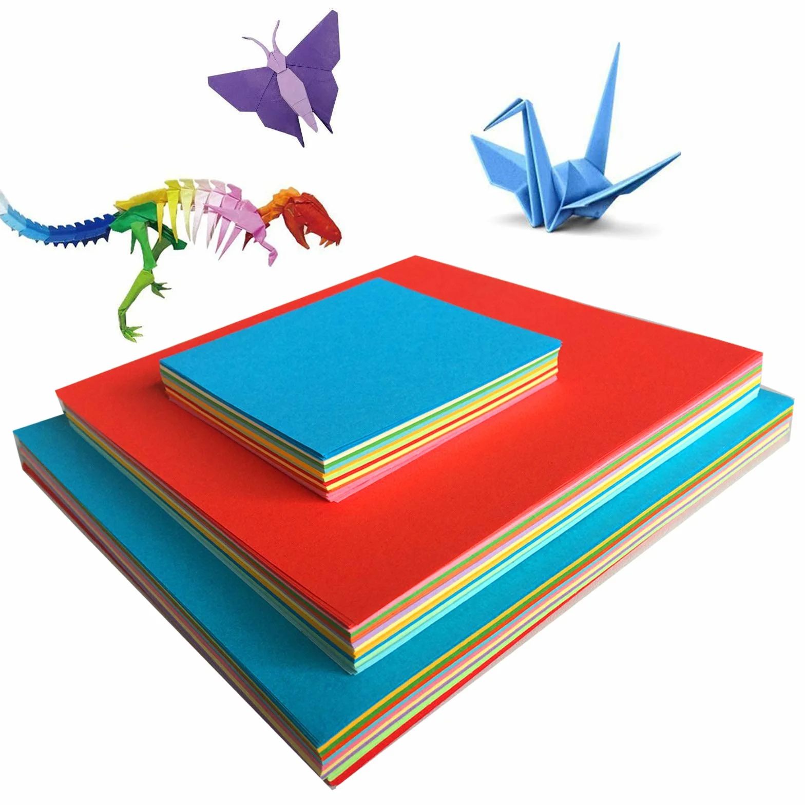 Origami carta pieghevole, 600 fogli doppio lato, carta colorata fai da te, set per origami e progetti fai da te