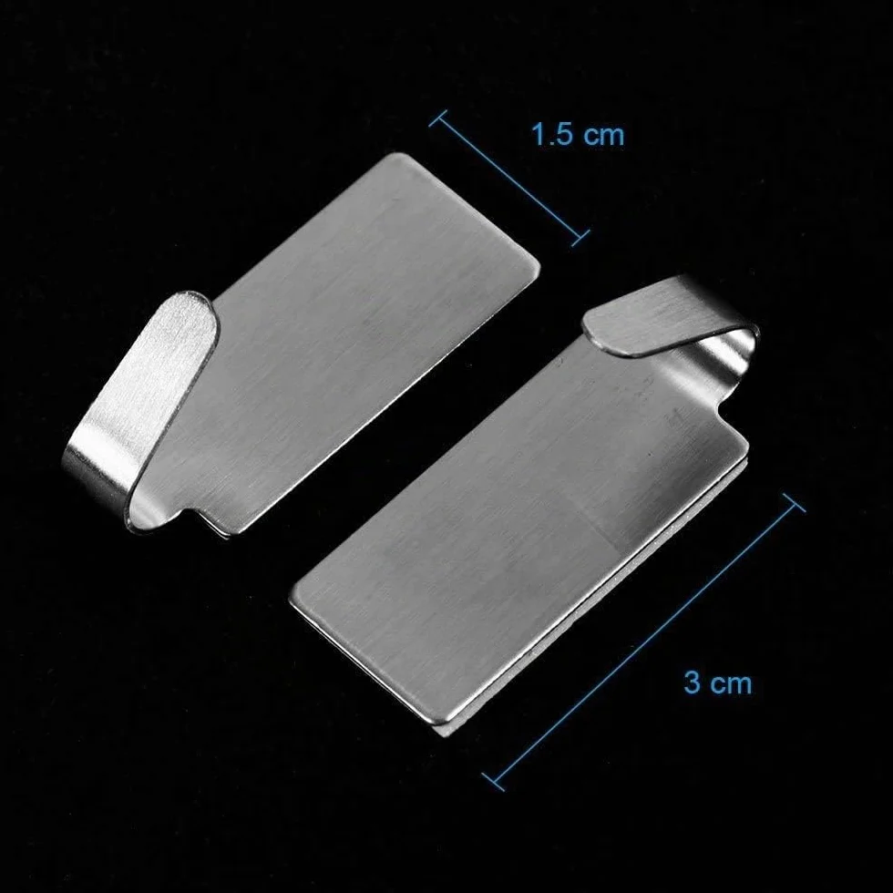 Ganci Adesivi da Parete in Acciaio Inossidabile, Appendini per Cucina Bagno Senza Perforazione, 12 Pezzi