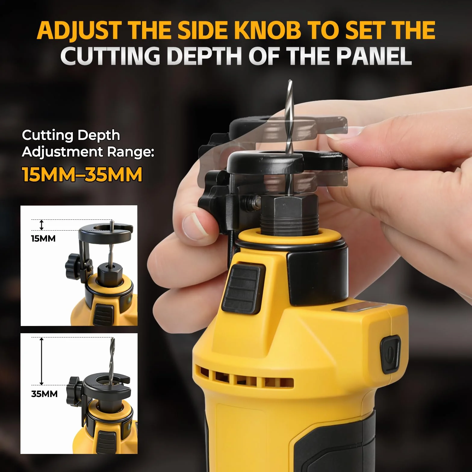 DEWALT Sega Rotativa per Cartongesso Senza Fili 18V 20V, Strumento per Taglio Cartongesso Senza Spazzole 3 Velocità Variabili