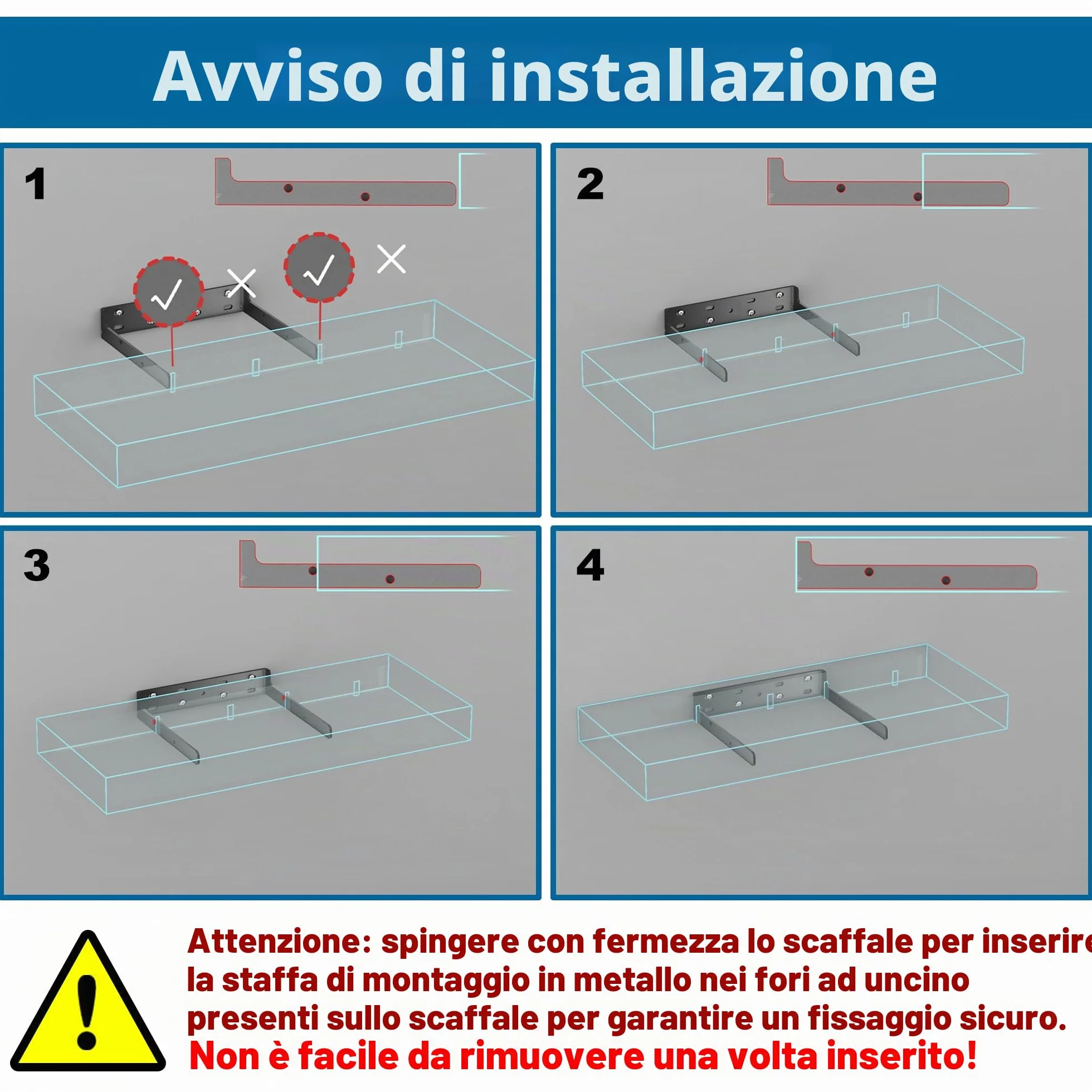 BONTEC Mensole da muro, confezione da 2, robuste mensole da parete per bagno, facili da installare, design minimalista, contengono 10 kg ciascuna, bianco
