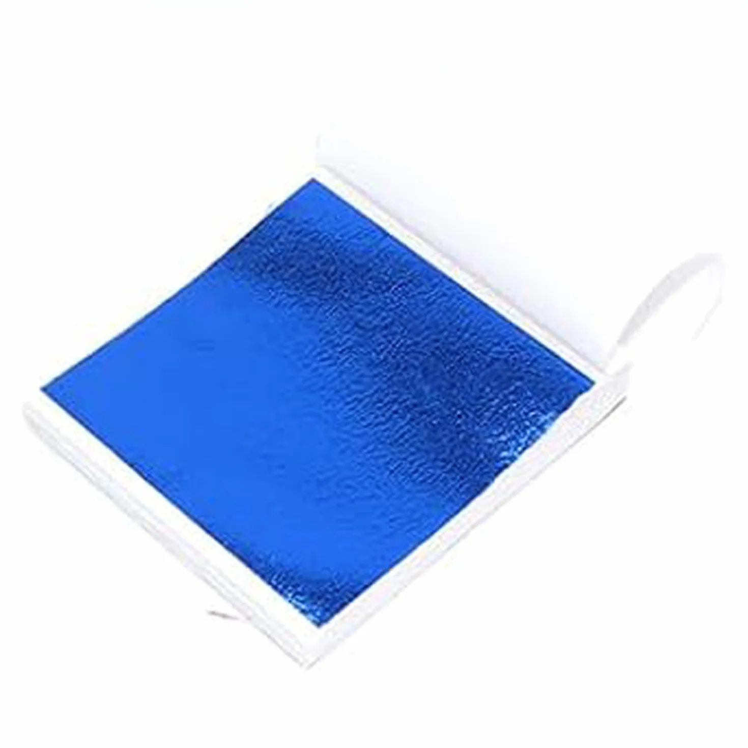 100 Pezzi Foglia Oro Colorata,Foglia Oro Decorazione,Multicolore, Imitazione Lamina di Metallo Dorato per Foglia Oro Alimentare Decorazioni per Unghie,Mobili,Dolci (Blu)