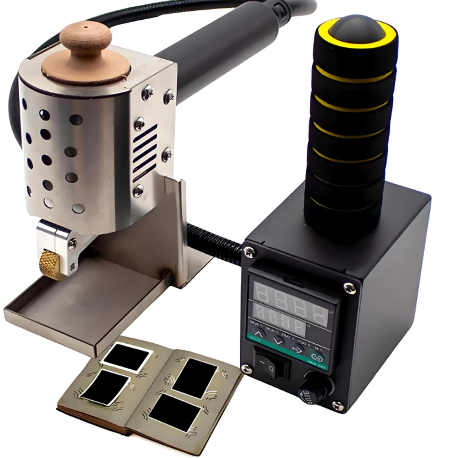 Distributore di colla a caldo, controllo della temperatura 50-220 ℃, macchina termica per adesivi commerciali con display digitale, compatibile con barili da 50 ml e 150 ml