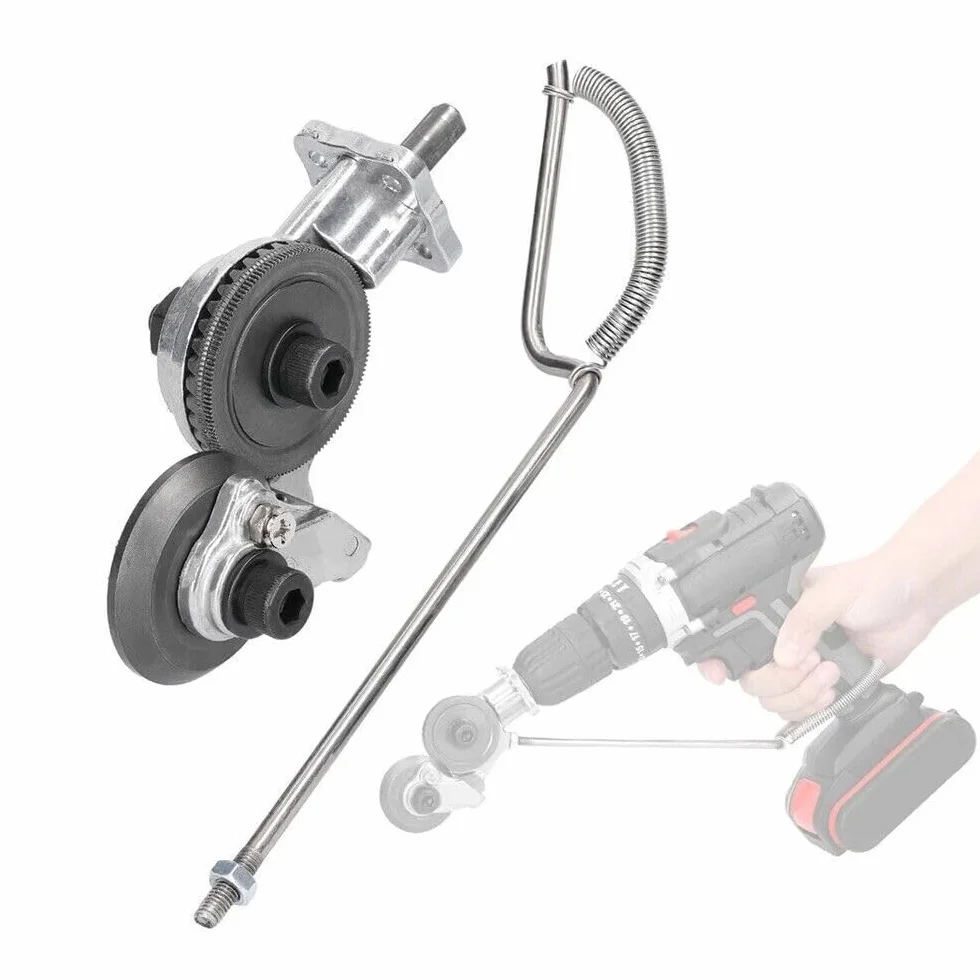 Kit conversione da trapano avvitatore a cesoia taglia lamiera taglierina metallo