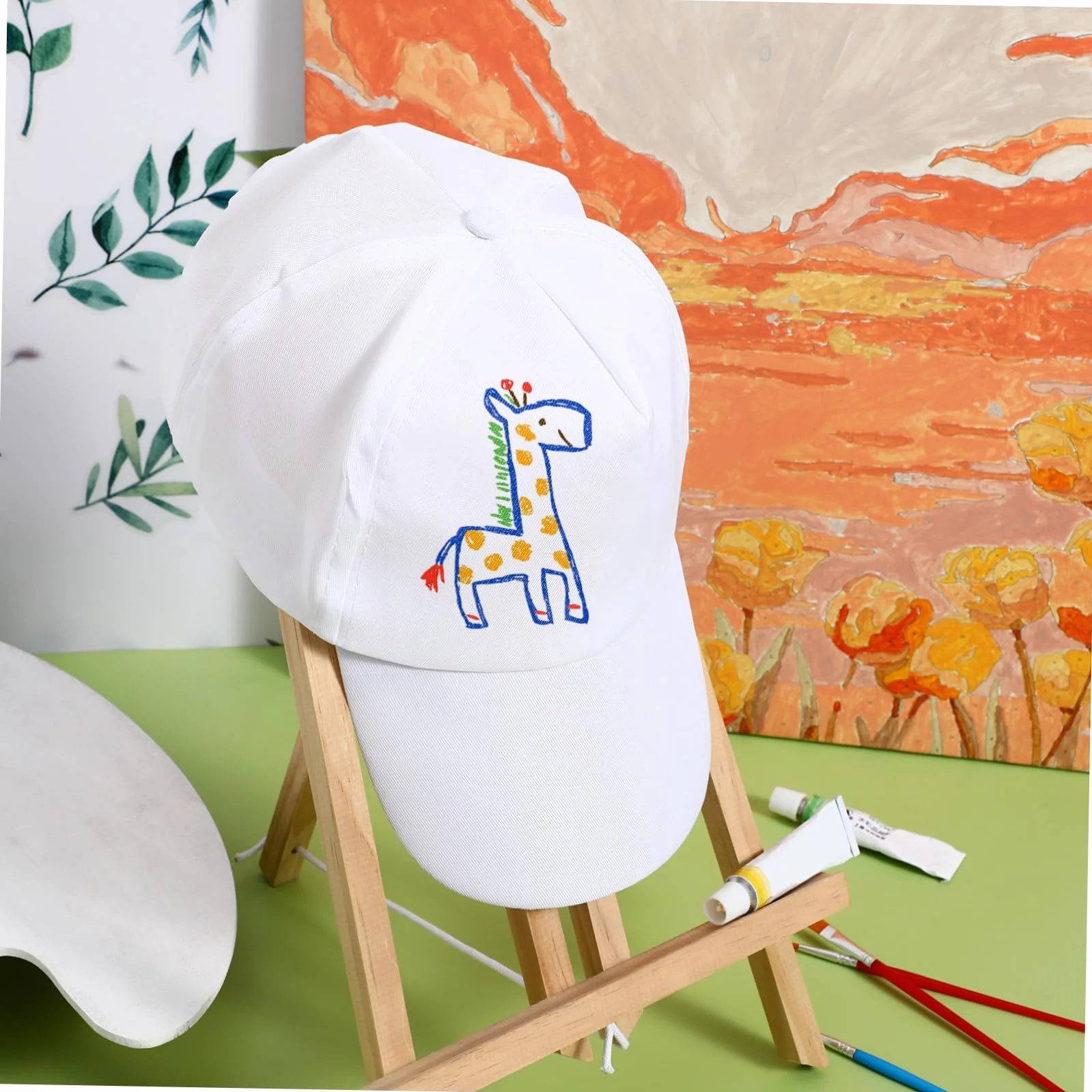 PACKOVE Set di 20 cappelli da disegno con graffiti per bambini, stile vintage, per bambini, per il fai da te, per il fai da te, per il fai da te, per l'estate, per la pittura, per il papà e l'uomo