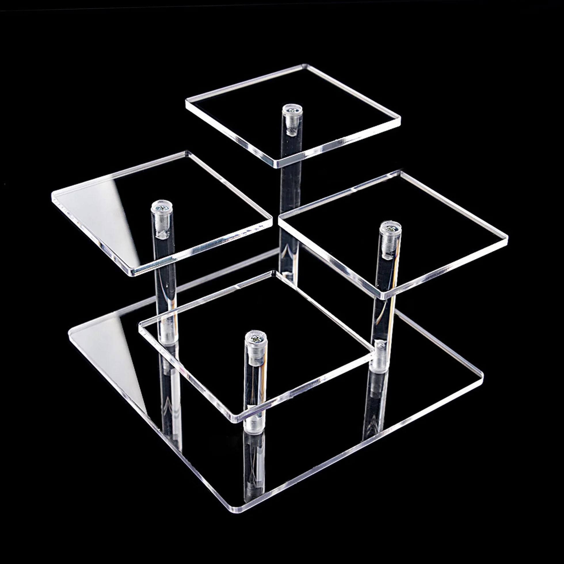 Espositore in Acrilico, Espositore Profumi Trasparente Riser in Acrilico Ripiano per Vetrina in Acrilicoa per Collezionismo Cupcake Dessert Cosmetici e Artigianato, 1 Pezzi