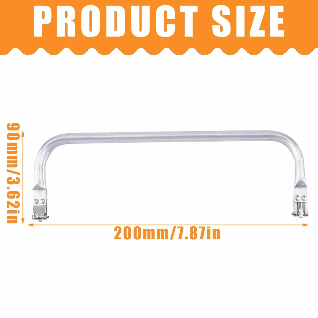 XPEX 2 Pezzi Chiusura Borsa Uncinetto 19 Cm, Chiusura Per Borsa Clic Clac, Borsa A Forma Di U Manico Interno Bacio, Chiusura A Chiusura Telaio Borsa In Alluminio, Per Progetti DIY(200 * 90 * 20Mm)