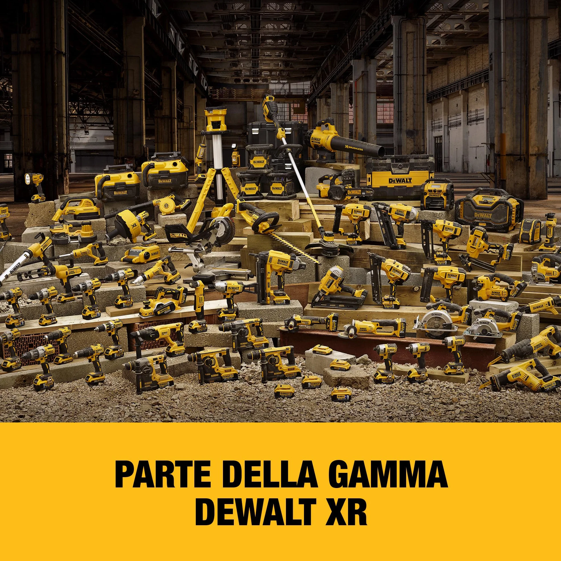 DEWALT Avvitatore a impulsi compatto 18V XR Brushless con attacco quadro 1/2" e perno di tenuta, solo corpo macchina, DCF922N-XJ