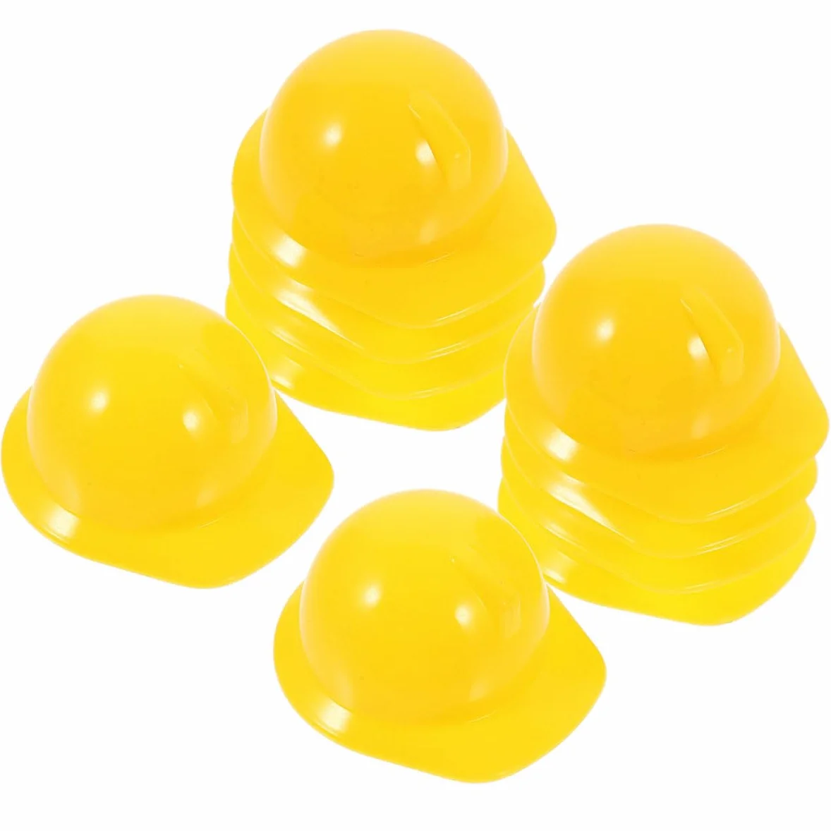 Toddmomy Mini Caschi di Sicurezza Caschetto Protettivo Decorativo in Plastica Gialli 30 Pezzi per Animali e Bambole per Decorazioni Feste a Tema Costruzione