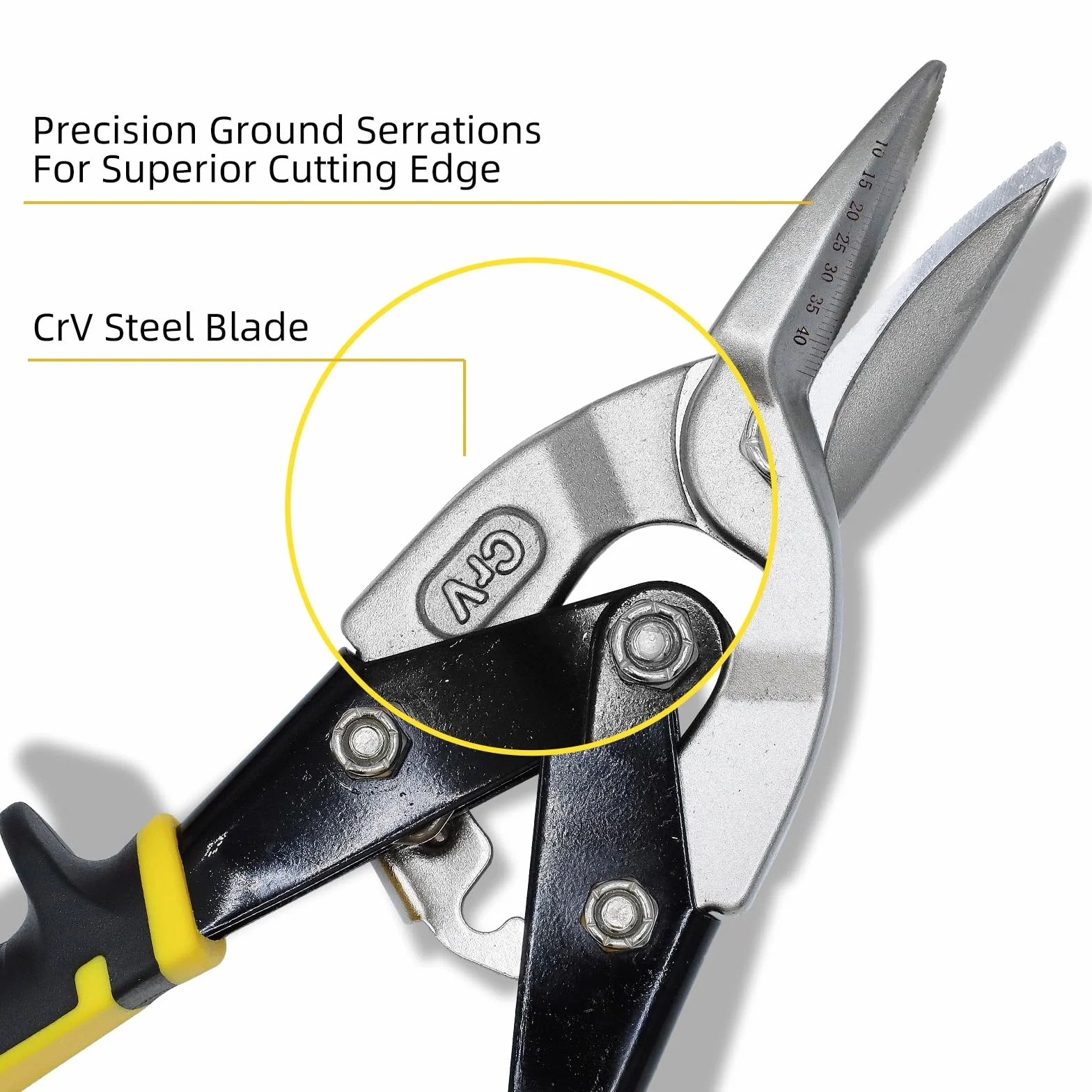 CCLIFE Cesoia per Lamiera CR-MO Aviation Snips Doppia Leva dal Taglio Dritto Sinistro e Destro e dritto 45mm