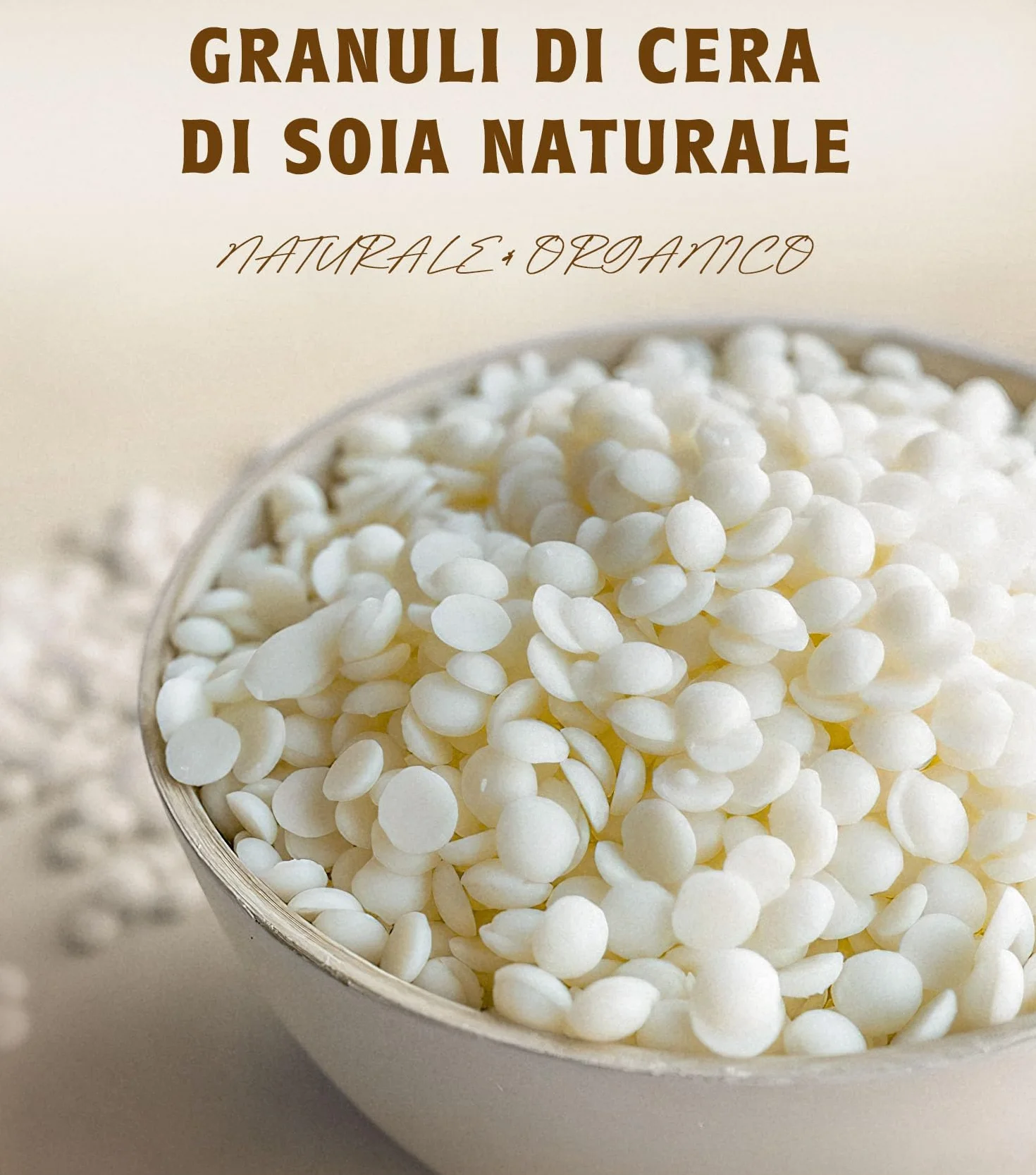 BOYUJK Cera di Soia per Candele 5KG, Premium Natural Cera per Candele, 100% Cera per Candele Fai da Te per La Produzione di Candele da Agricoltura Biologica