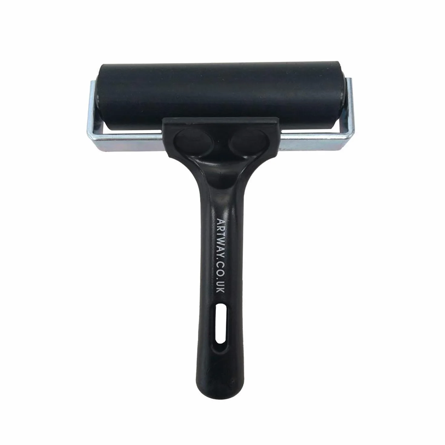 Artway - Rullo da inchiostro - Gomma rigida - Per stampare a calco su tela - Manico nero - 10 cm