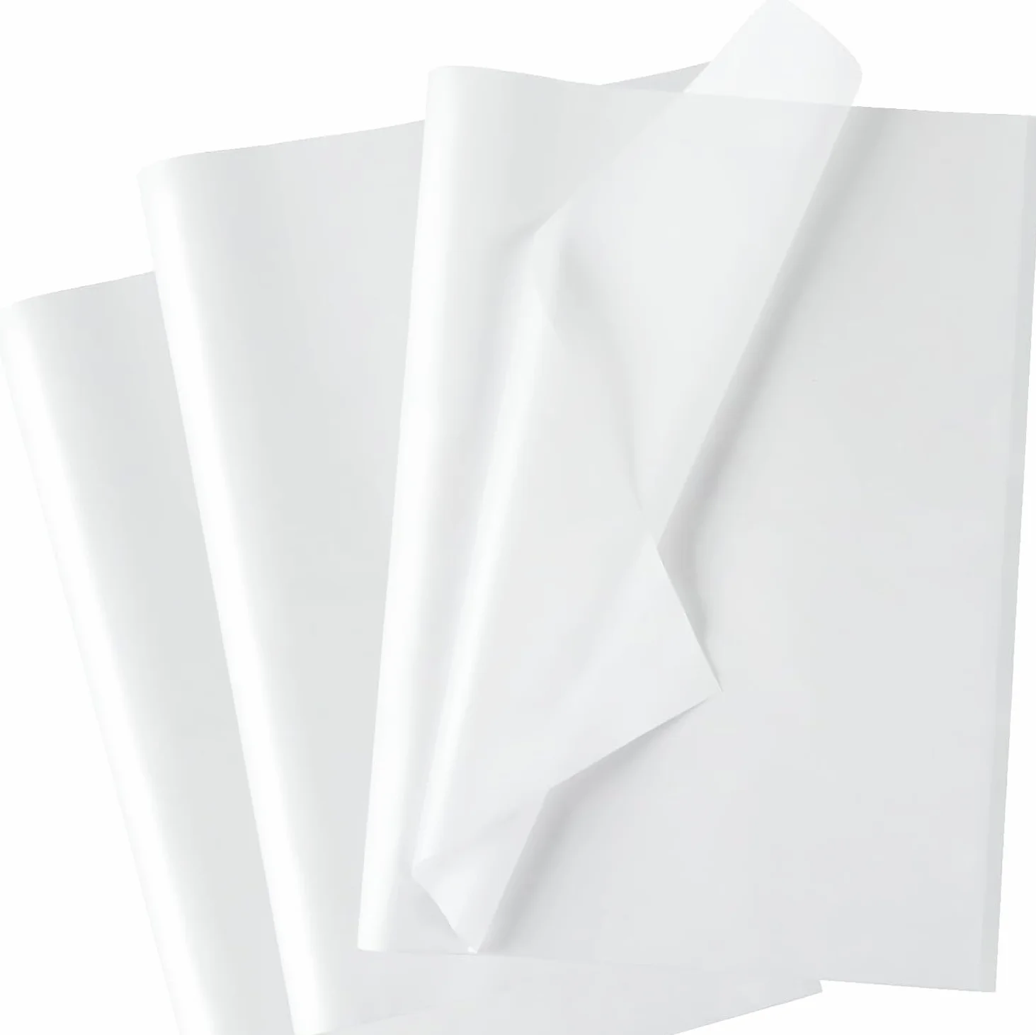 100 fogli di carta velina bianca, 50 x 70 cm, materiale da imballaggio, carta velina, per Natale, matrimonio, compleanno, fai da te (17 g/m²)