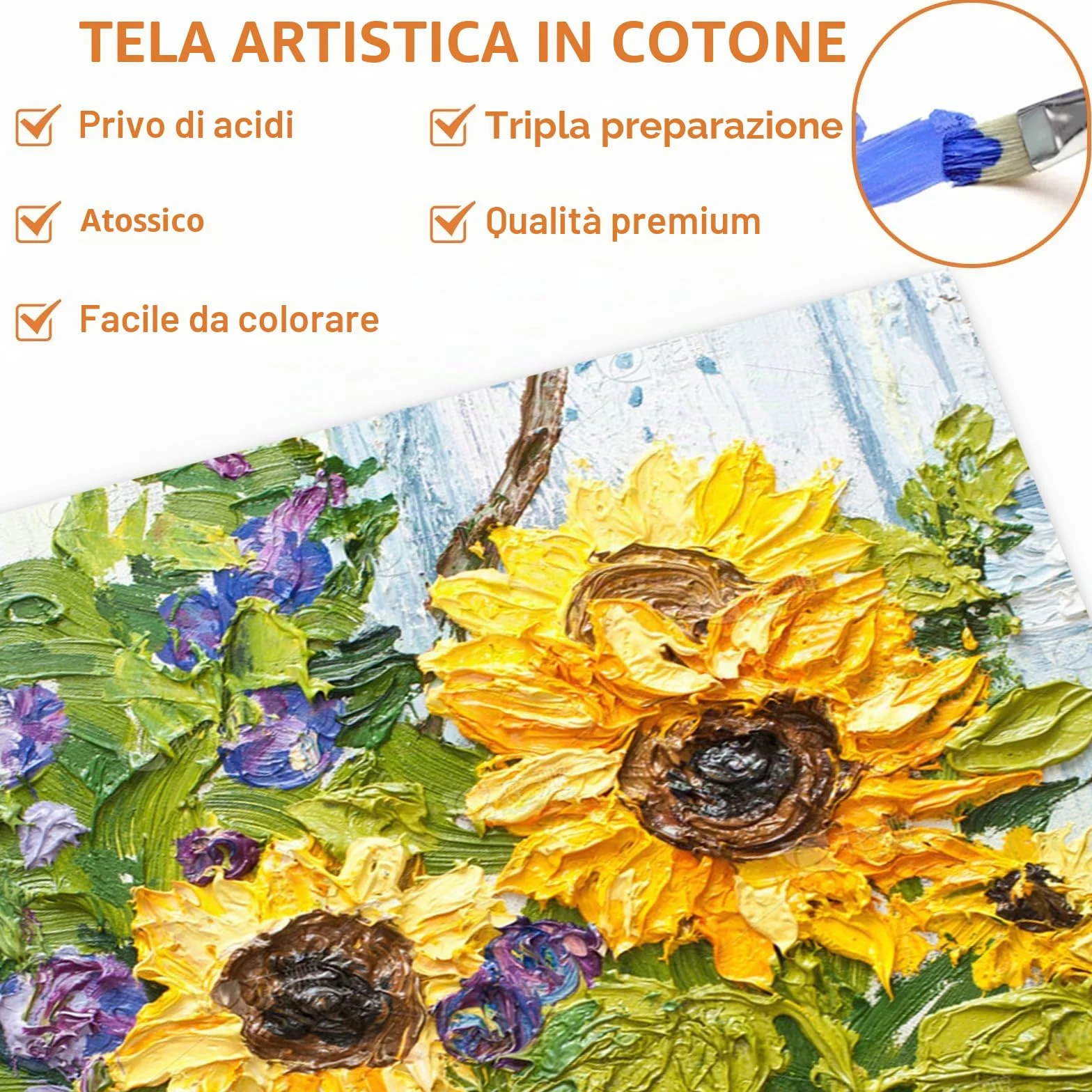 (10 Pezzi) Tela per Dipingere, Set di Tele da Dipingere, 20x20cm, 20x25cm, A4 (21x29,7cm), Cotone Telo Bianco per Olio ed Acrilico per Dipingere Ideali per Principianti, Artisti e Studenti.
