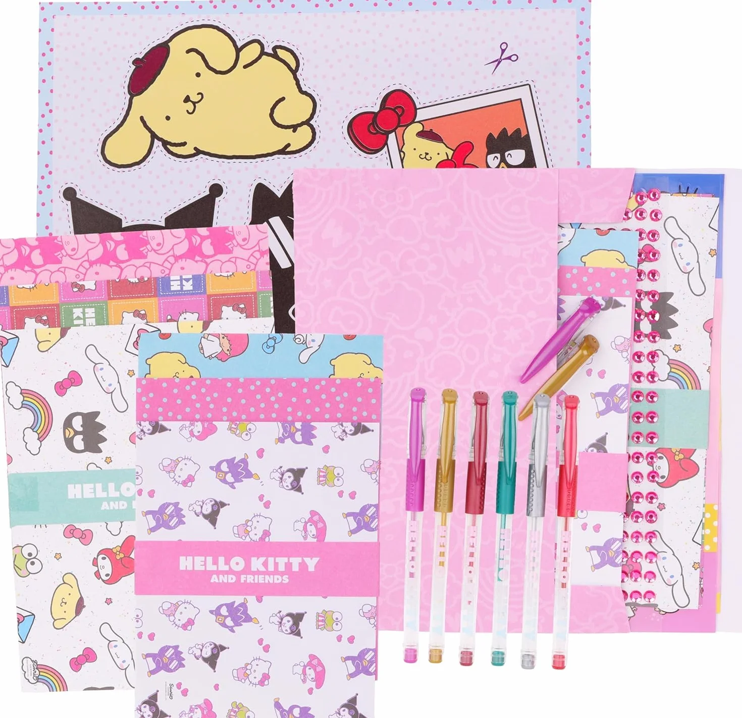 Toyland® Hello Kitty Scrapbook Set - Kit di attività creative da 520 pezzi con regalo a sorpresa incluso - Scrapbooking fai da te per bambini dai 3 anni in su