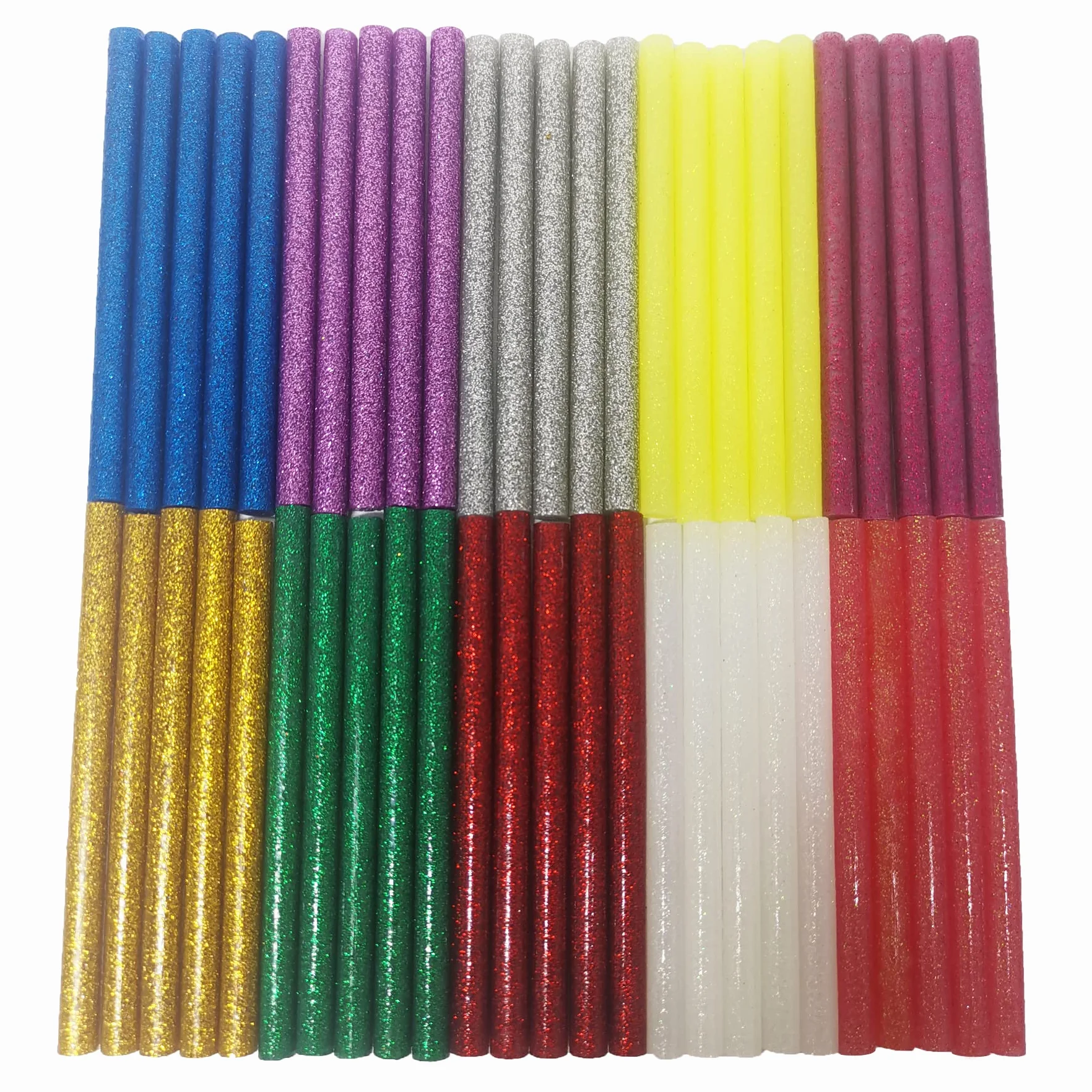 100mmx7mm Multicolori Colla a Caldo Bastoncini per Pistola Colla a Caldo - 50 Pezzi