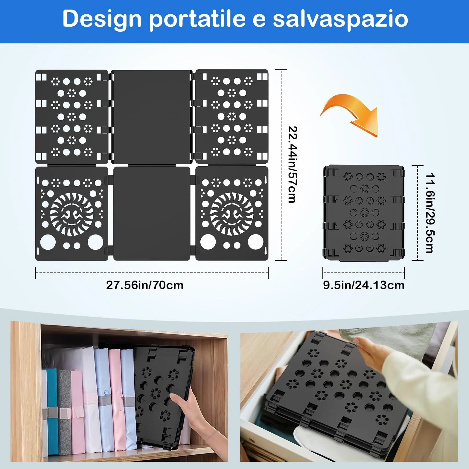 BoxLegend V3 Piega Magliette Piega Camicie Adulti Cartella per Magliette