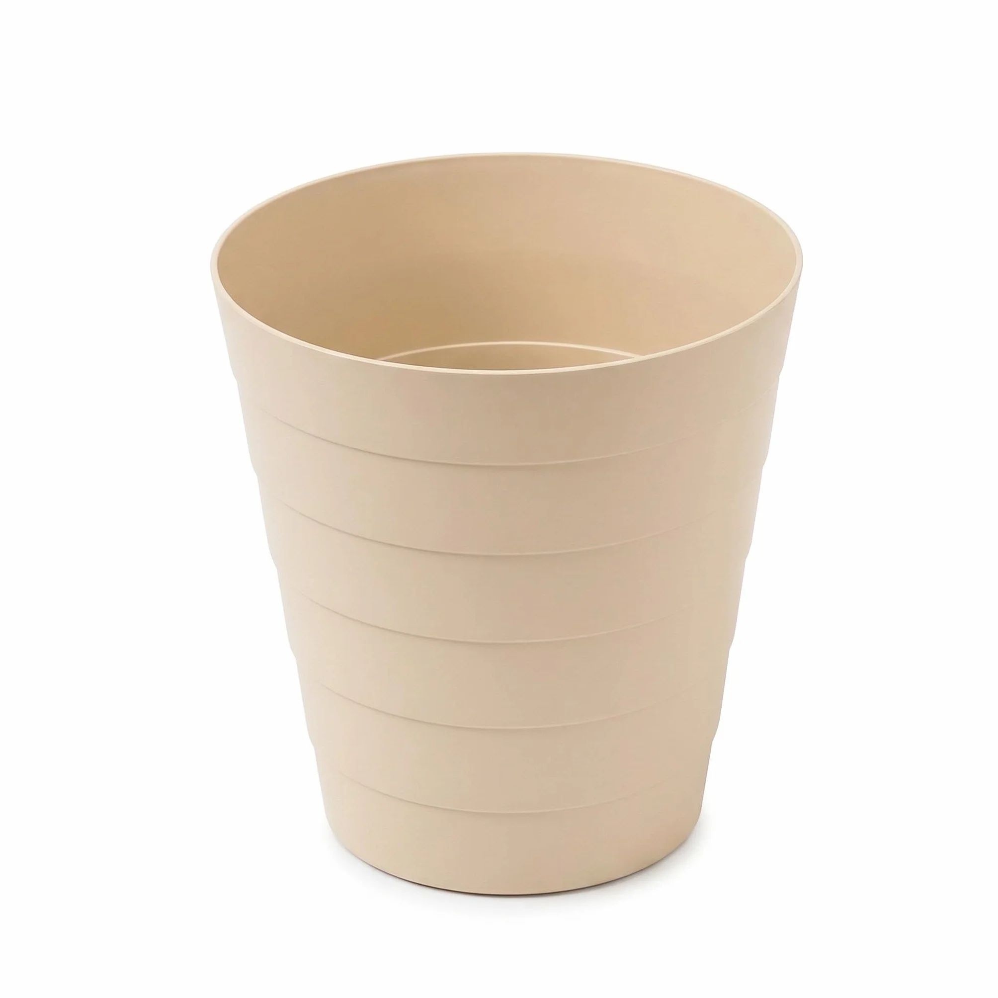 Cestino per la spazzatura 6105, in plastica, ideale per cameretta dei bambini, ufficio, cucina, altezza 25 cm, 9 l, beige