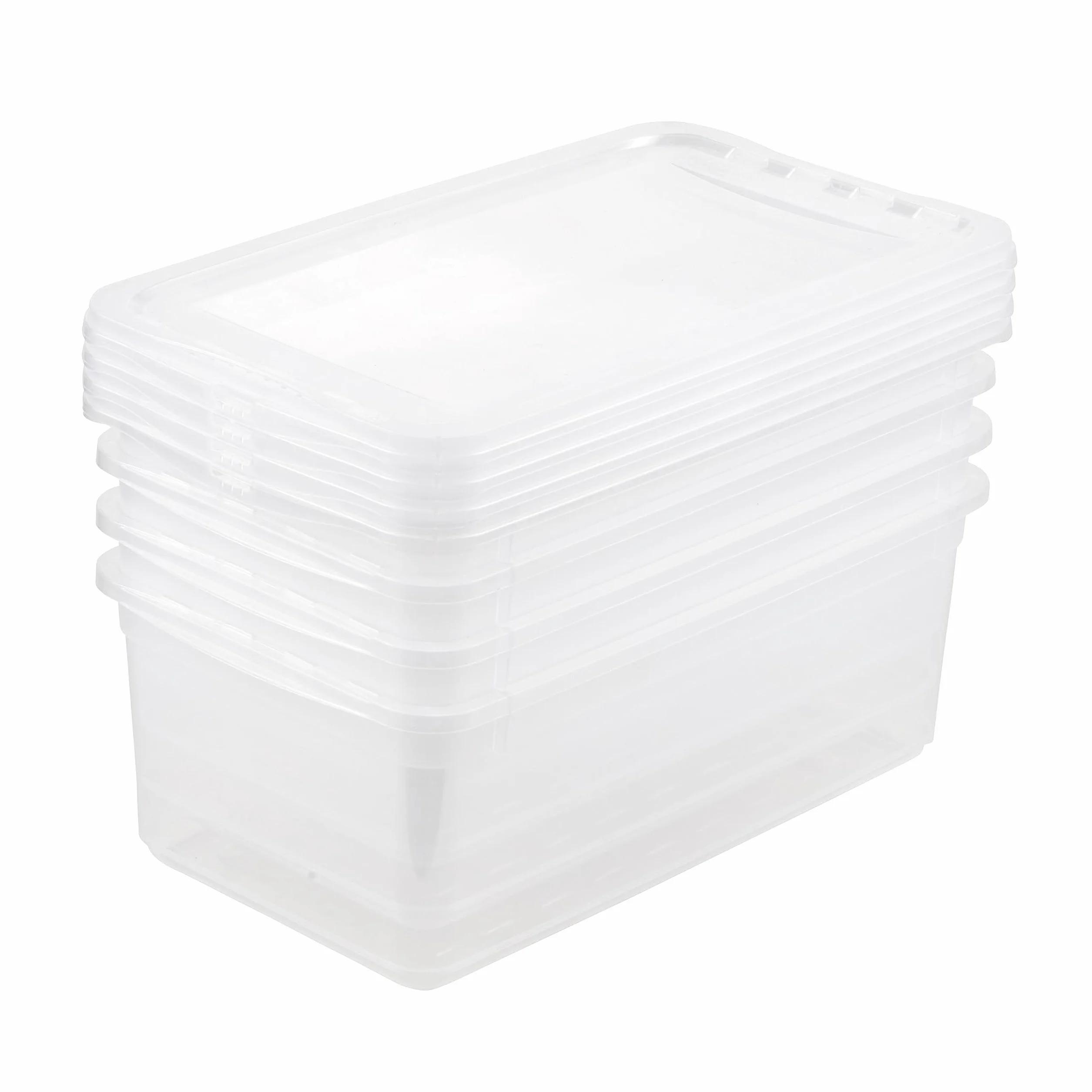 Keeper Box Contenitore con Sistema di Ventilazione 4 Pezzi 5,6 L 33 x 19,5 x 12 cm Trasparente