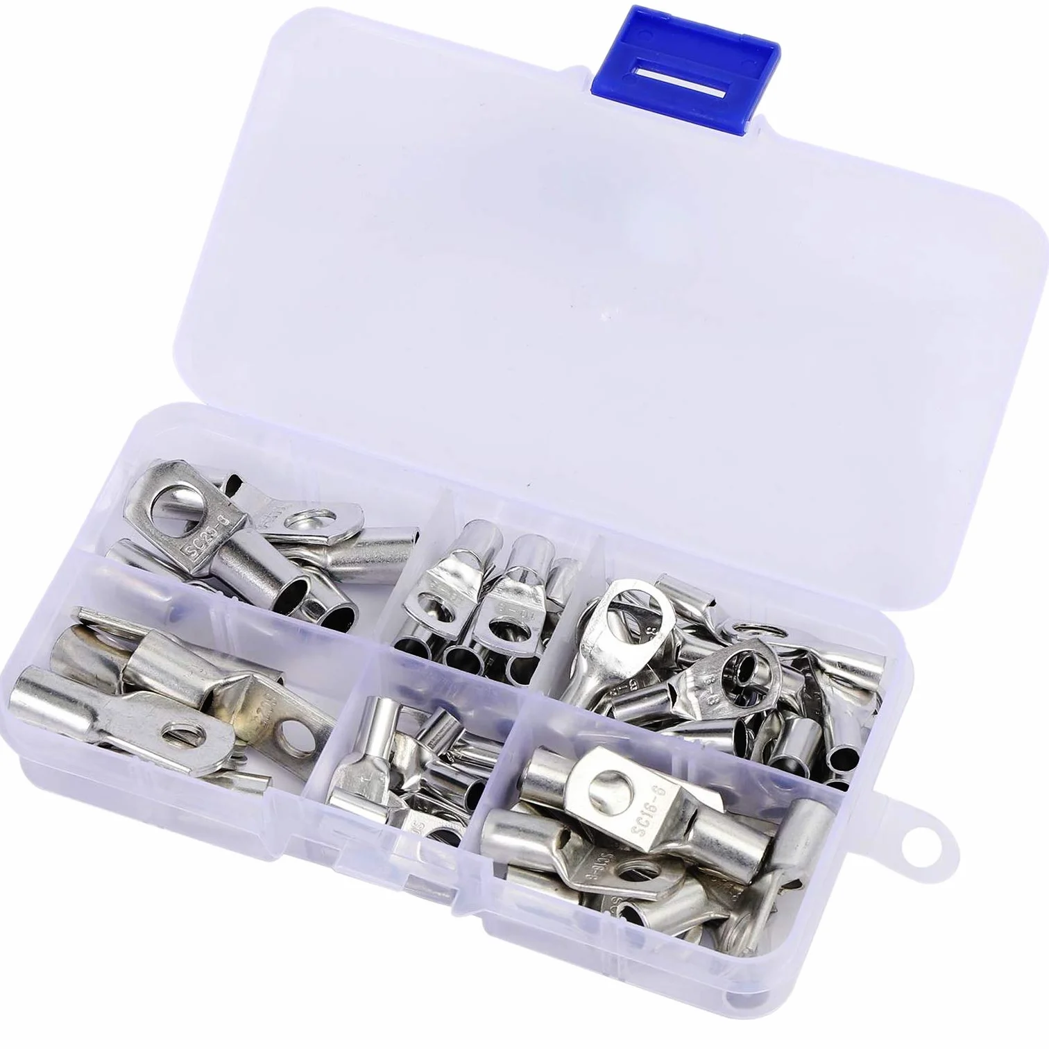 TOPWAY Pinza a Crimpare 6-50 mm² + 240 mm Tagliacavi + 60 PCs kit di Terminali per Cavi, Strumento di Crimpatura Elettricisti per Terminali per Cavi per CU AL Terminale 4164346
