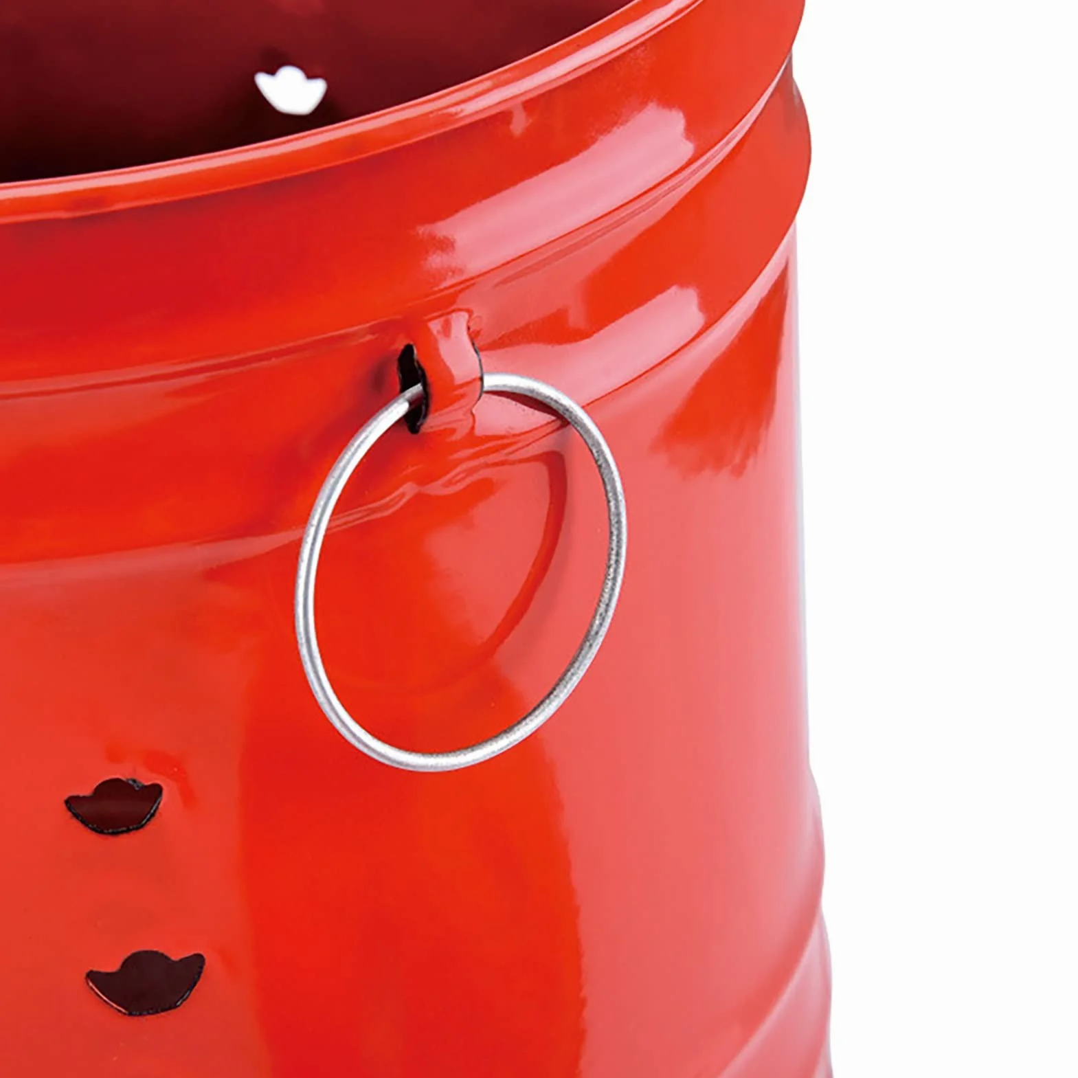 Acciaio Inossidabile Burn Barrel Metal Garden Can Fire Cage Inceneritore Yard Detriti Brucia inceneritore Bidone for Carta straccia Giardino Foglia Rosso (Size : 26cmx26cm)