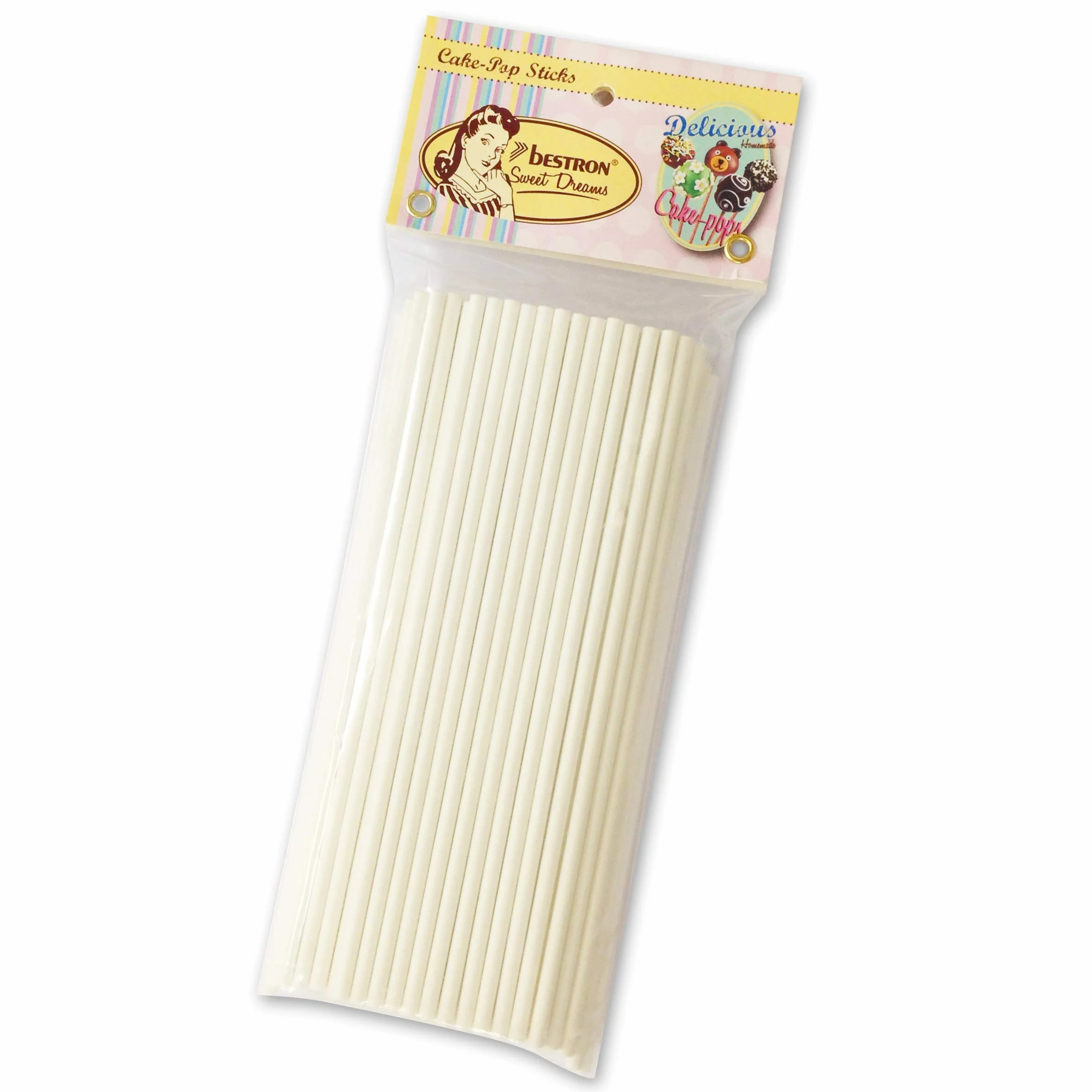 Bestron Bastoncini di carta per cake pops su stecco, Sweet Dreams, 1x 100 pezzi