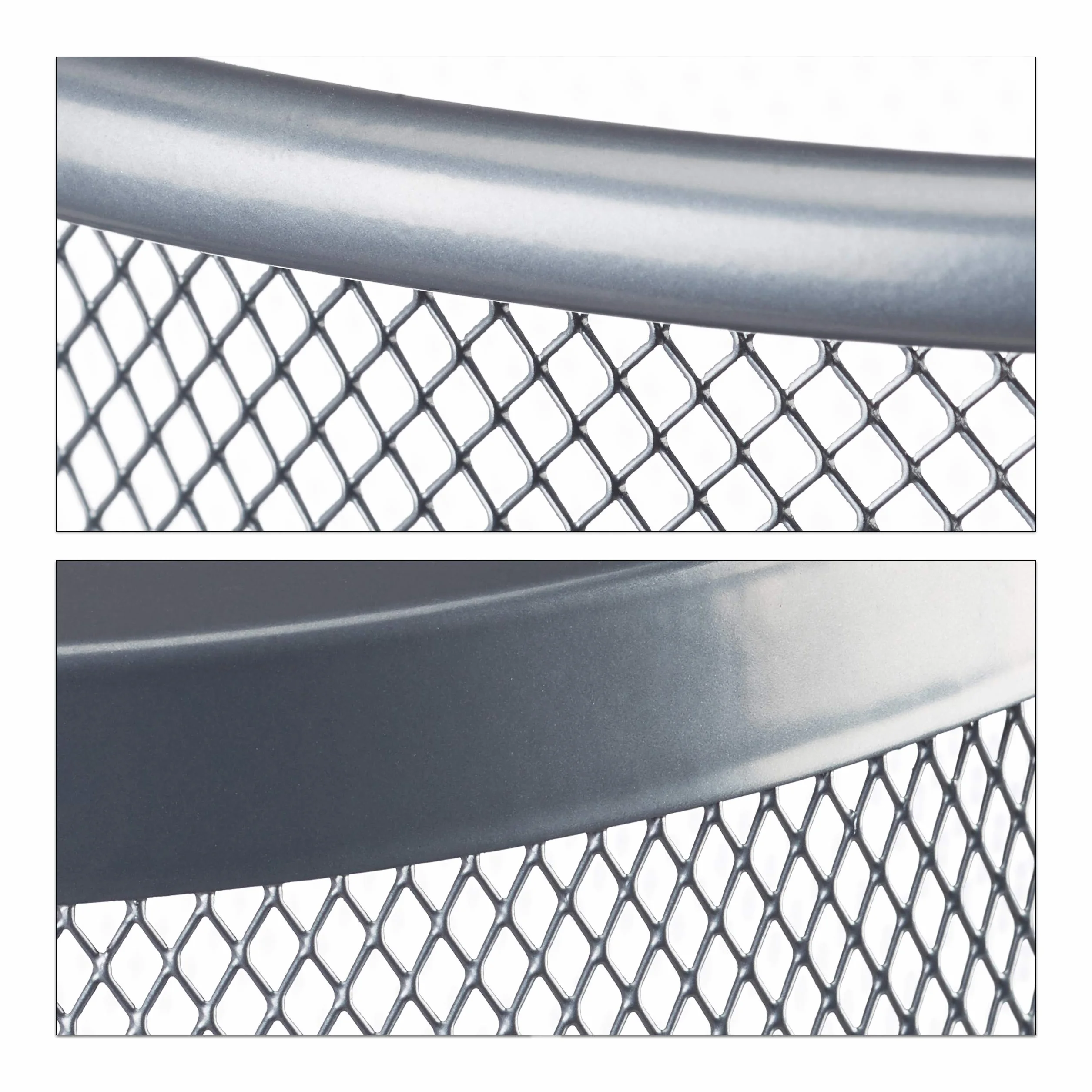 Relaxdays Cestino gettacarte metallo grande pattumiera portarifiuti da ufficio 20 litri Ø 30 cm alto 35 cm argento