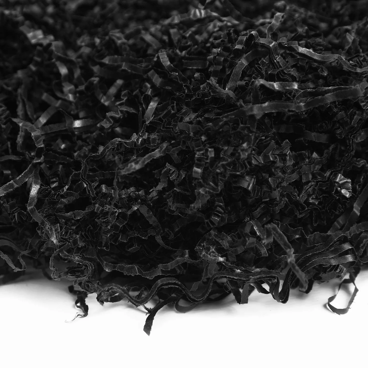 Creative Deco 200g Carta Tagliuzzata Nera, Carta da Pacchi | Carta Imballaggio da Scatola Regalo| Carta Velina Alternativa a Paglia per Cesti Sintetica | Materiale Imballaggio - Riempimento Regalo