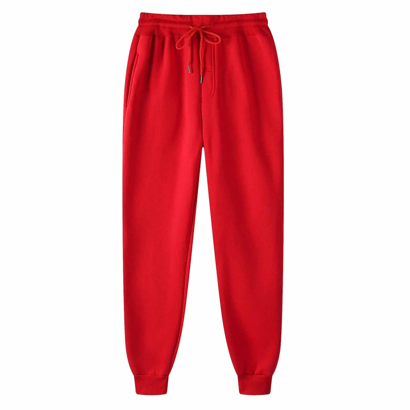 Pantaloni casual da donna, stile hip hop, tinta unita, polsini da allenamento, con tasca, per l'uso quotidiano