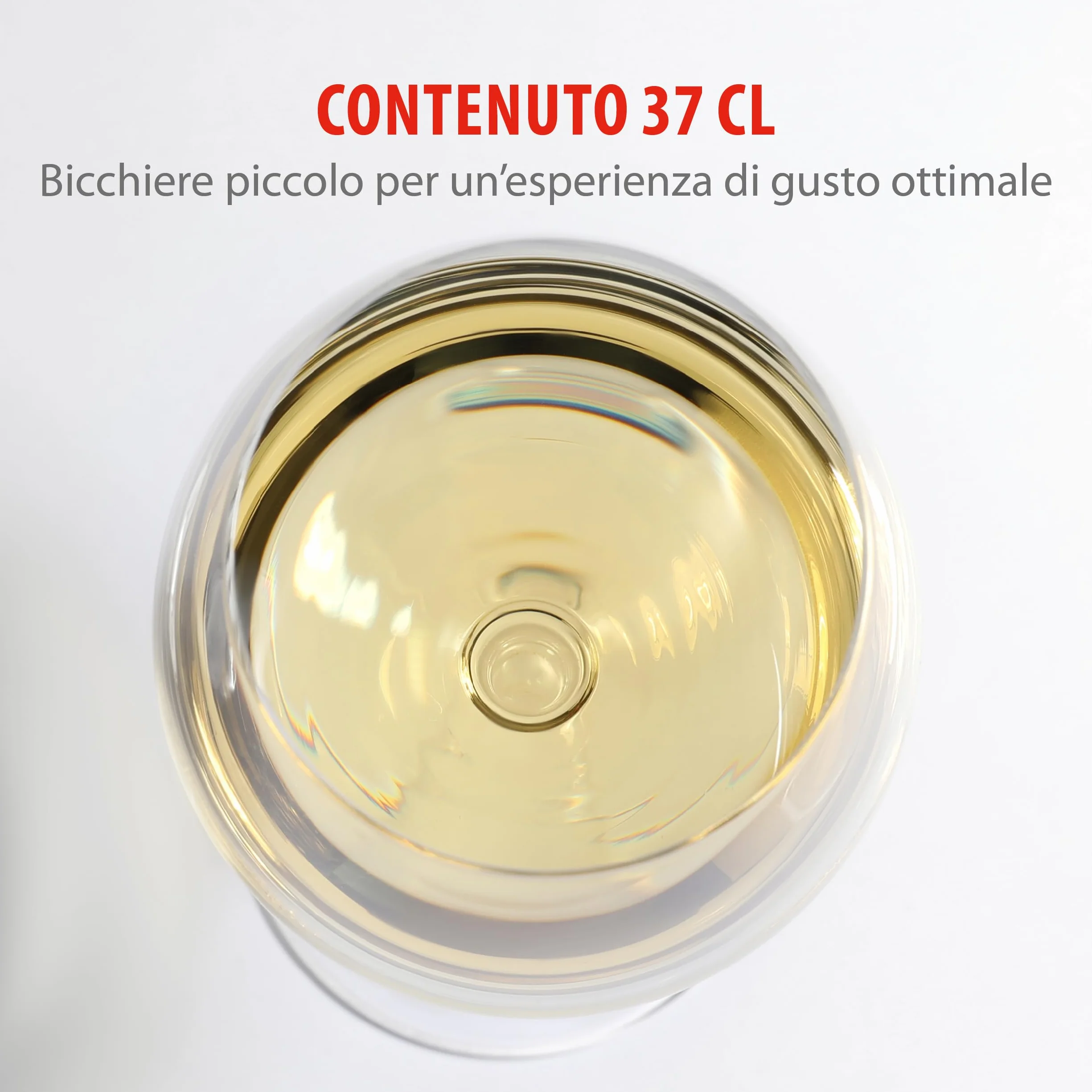 Alpina Bicchieri da vino bianco 37cl set di 6 lavabili in lavastoviglie trasparente