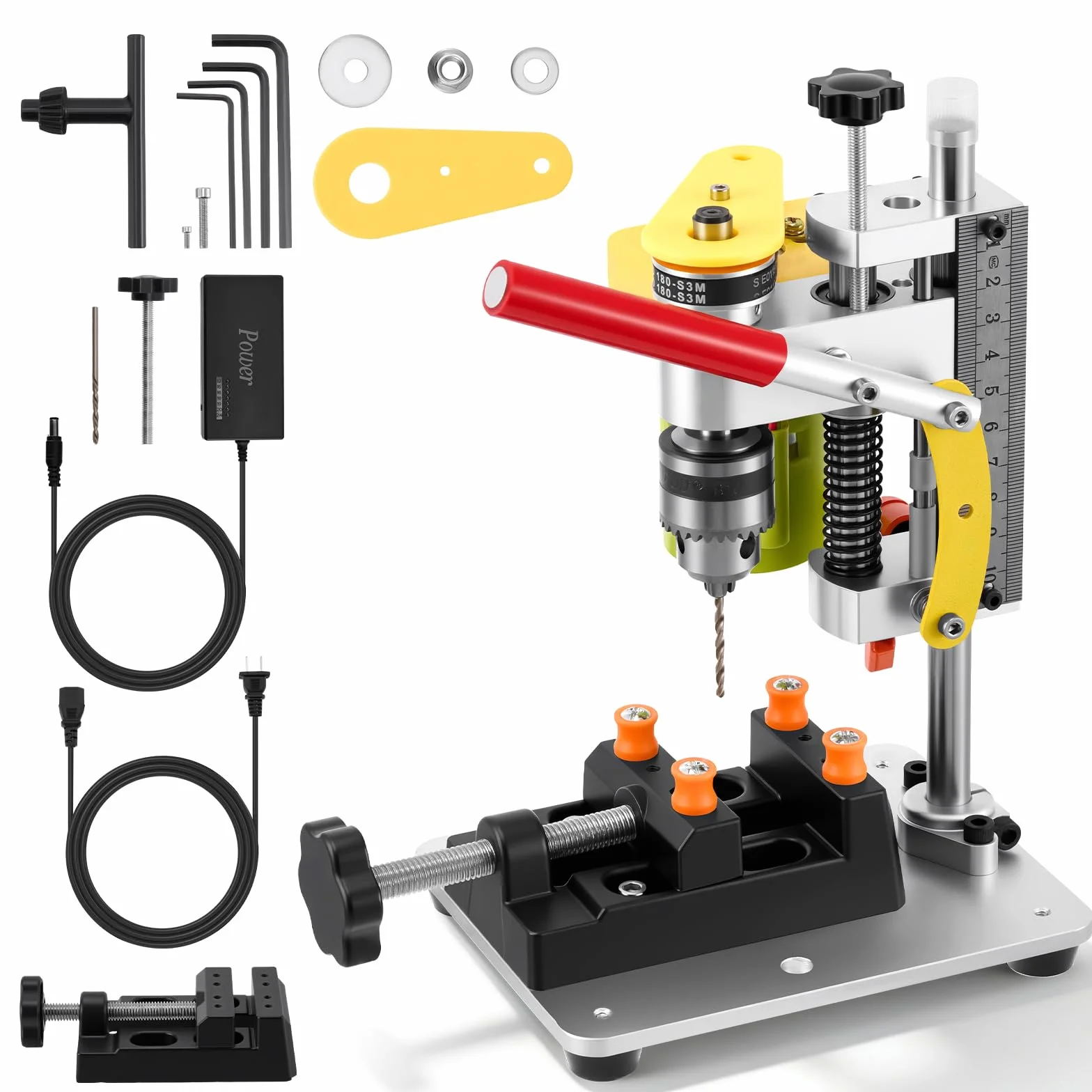 Trapano a terra, 4500 – 9000 Rpm in miniatura a 7 velocità, mini trapano da tavolo per fai da te, legno, metallo e plastica elettrica